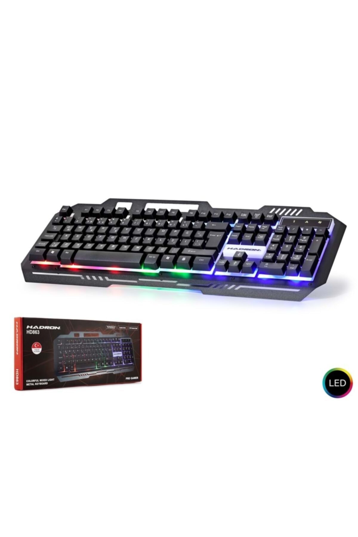 Tk Tech Oyun Klavye Ledli Metal Q Hd863 Oyuncu Klavyesi