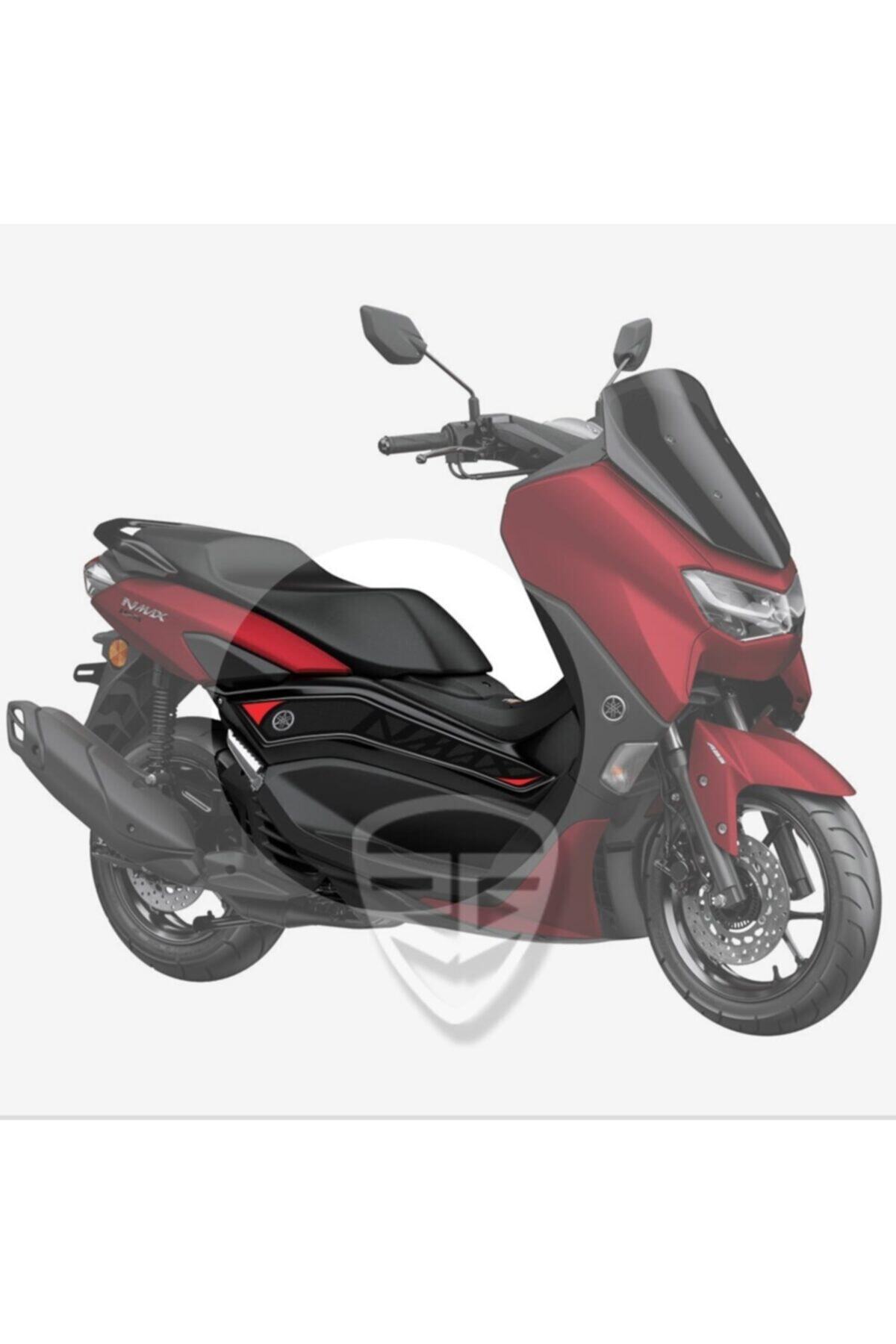 Redline Grafik Yamaha Nmax 2021 Model Yan Grenaj Pad Koruyucu Siyah Kırmızı