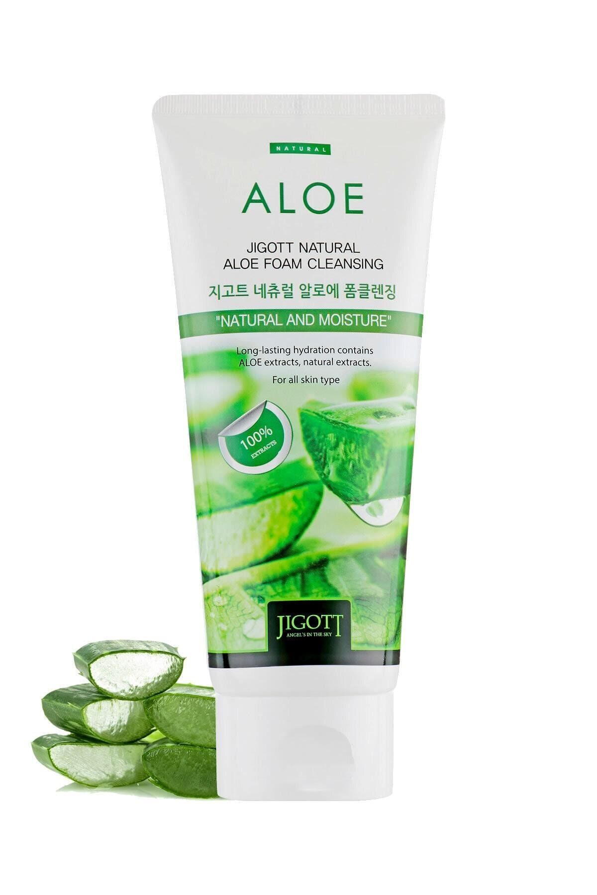 Jigott Hassas Ciltler Için Yoğun Nemlendirici Aloe Vera Özlü Temizleyici 180ml Büyük Boy