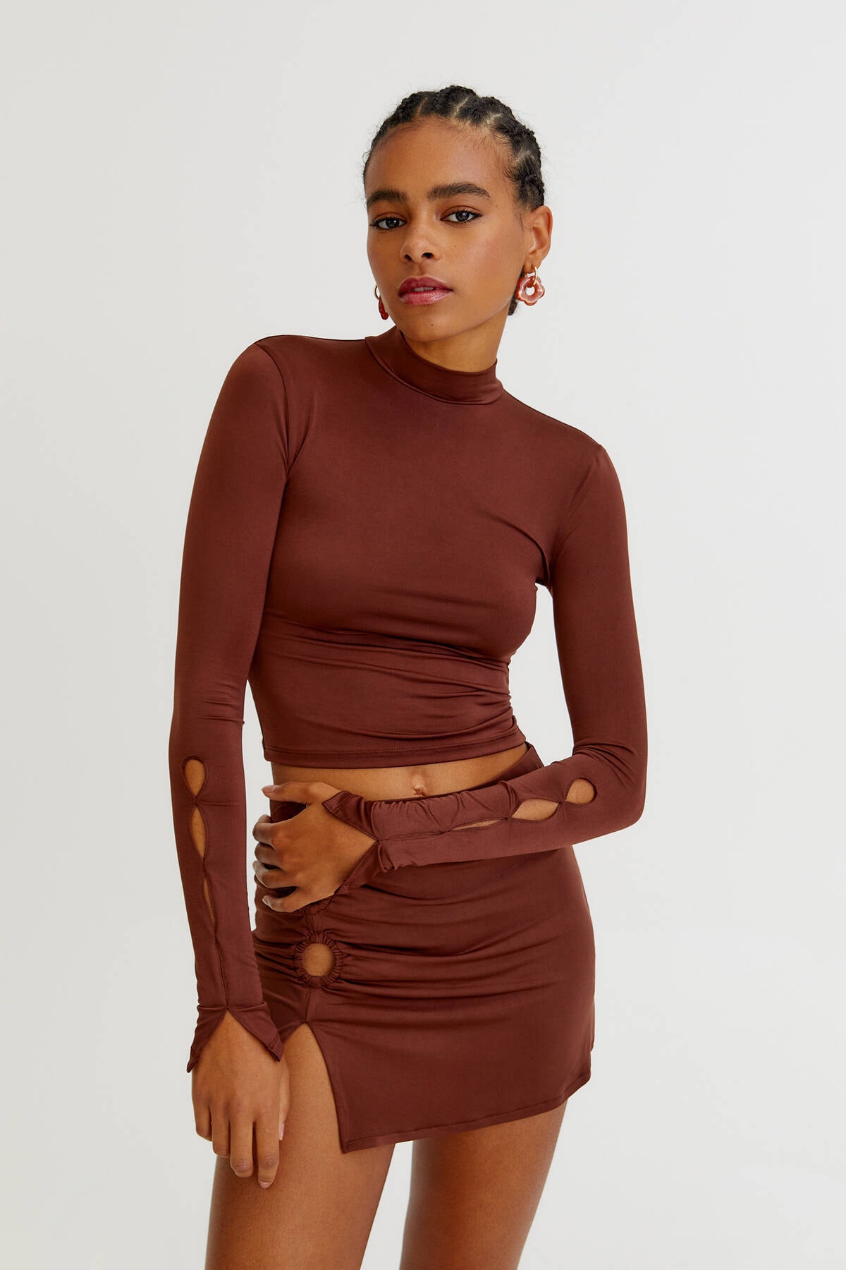 Pull & Bear Pencere Detaylı Kolsuz T-shirt