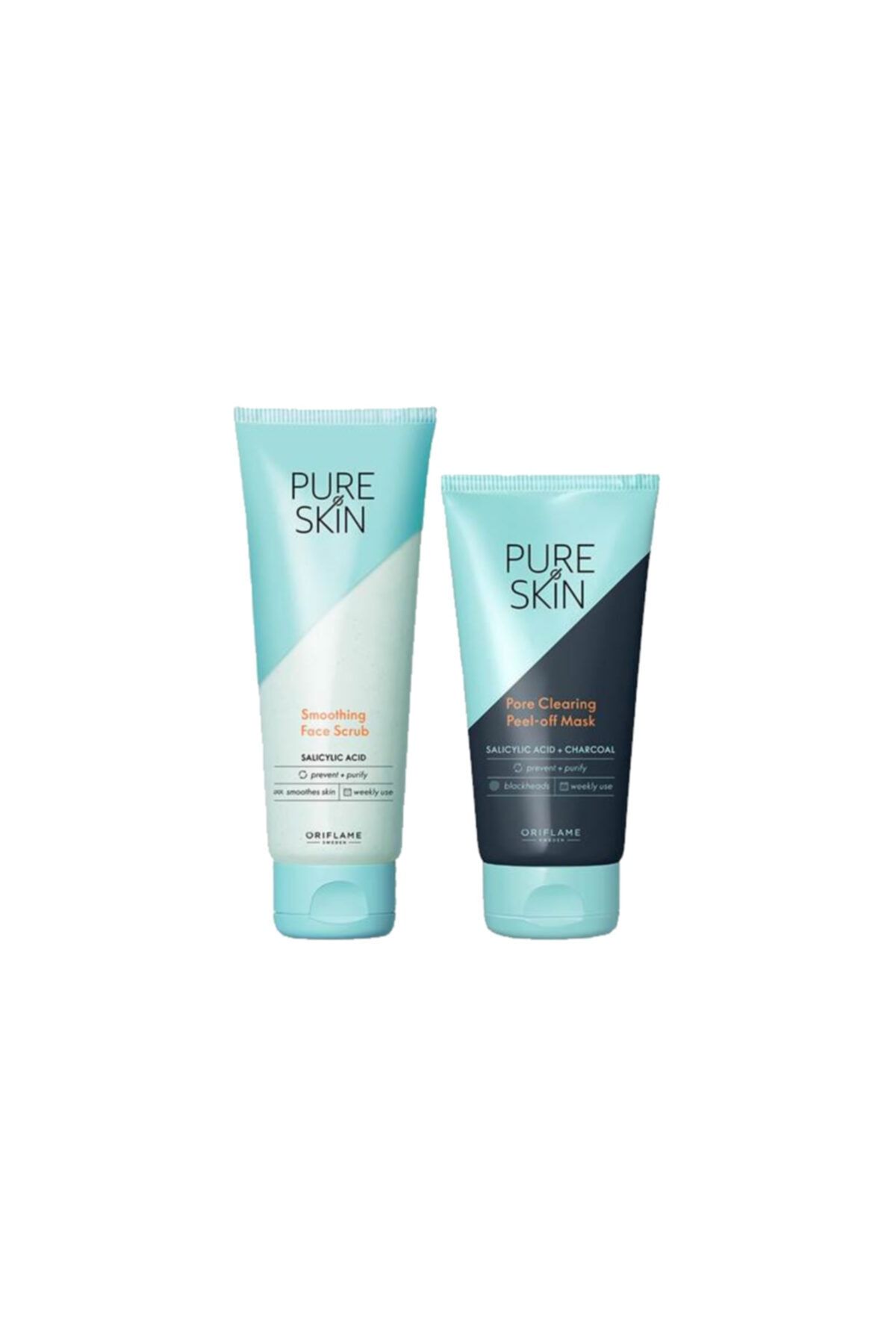 Oriflame Pure Skin Gözenek Görünümüne Karşı Soyulabilir Maske & Pürüzsüzleştirici Yüz Peelingi