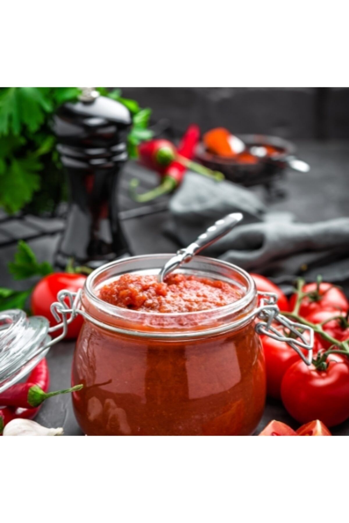 sizin bahçe çiftliği Acılı Menemen Domates Sos 600 Gr.