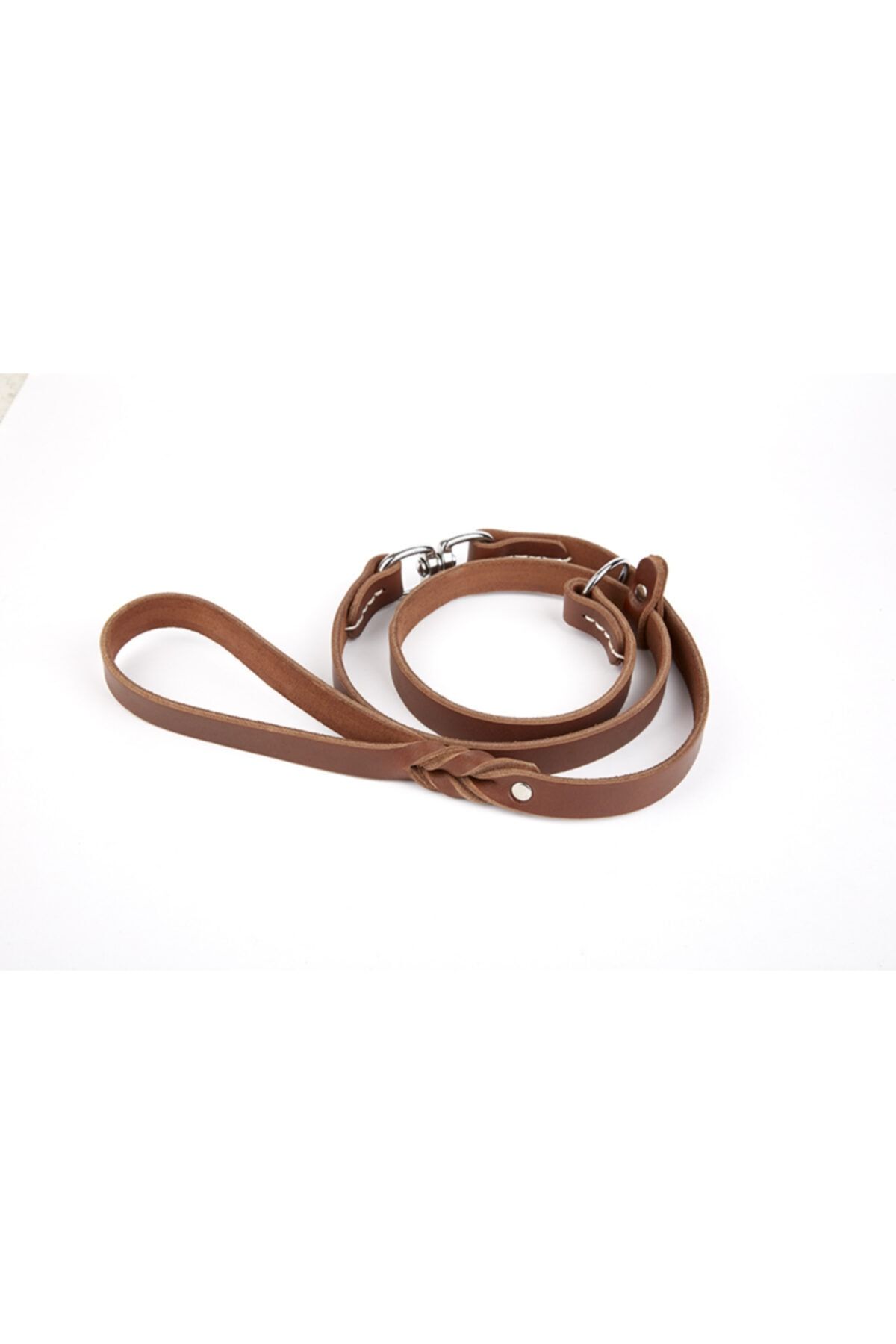 Markapet Doggie Eğitim Serisi Gerçek Deriden El Yapımı Ayarlı Köpek Gezdirme Kayışı 1,1x150 Cm Kahverengi