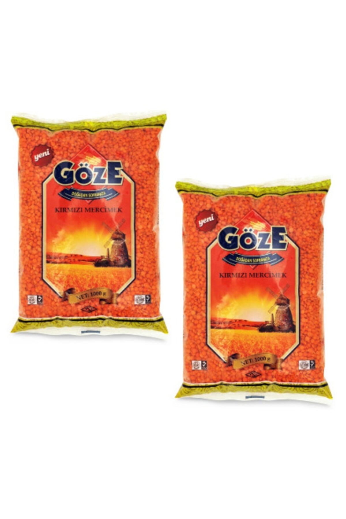 GÖZE Kırmızı Mercimek 1 kg X 2 Adet