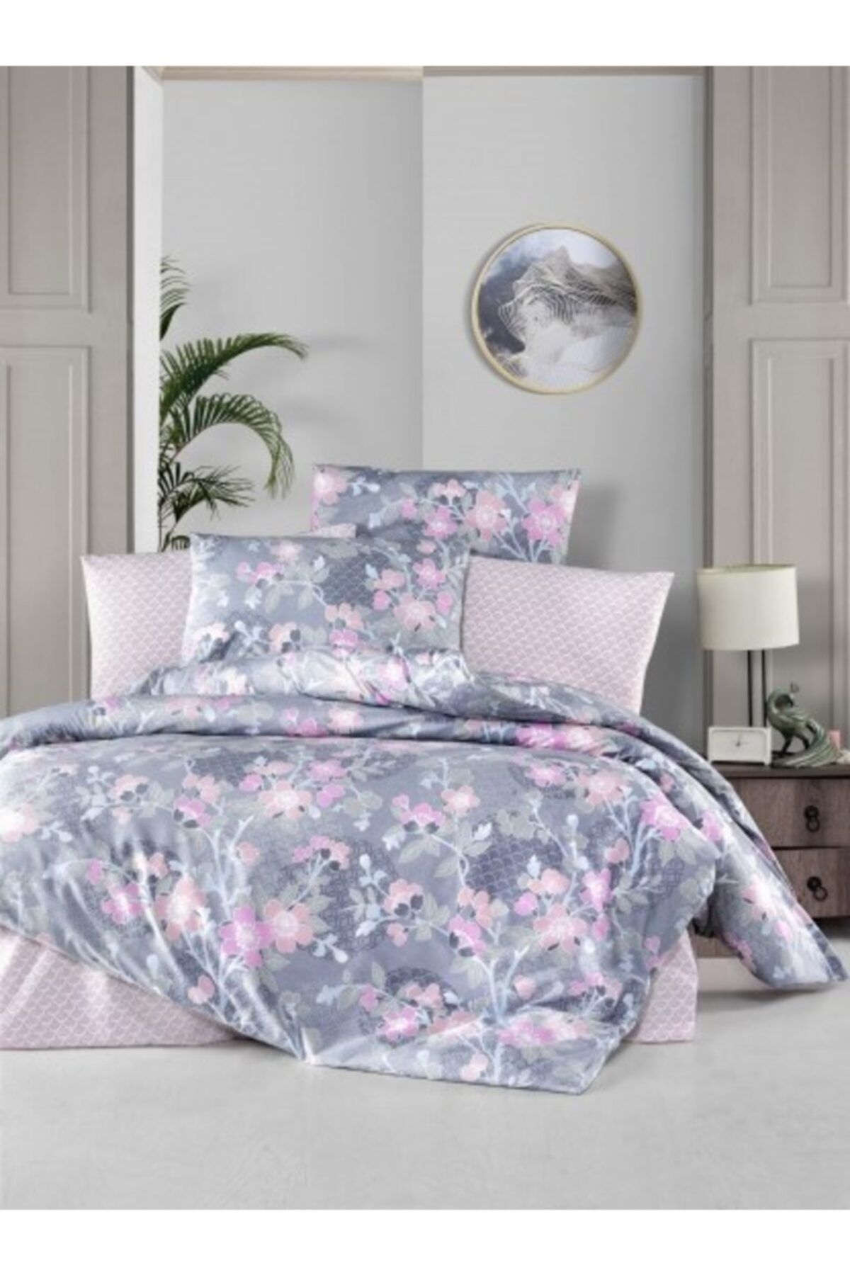 artı bir bodrum Pink Boshporus Çift Kişilik Nevresim Takımı