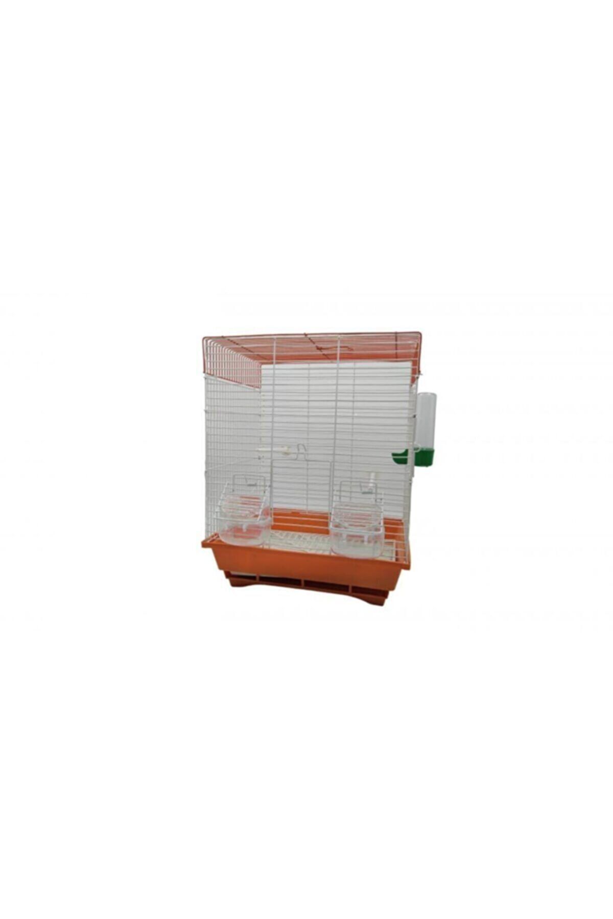 Navis Home 36x26,5x40 Turuncu Kuş Kafesi Plastik Tünek Yemlik Suluk Hediyeli Kafes