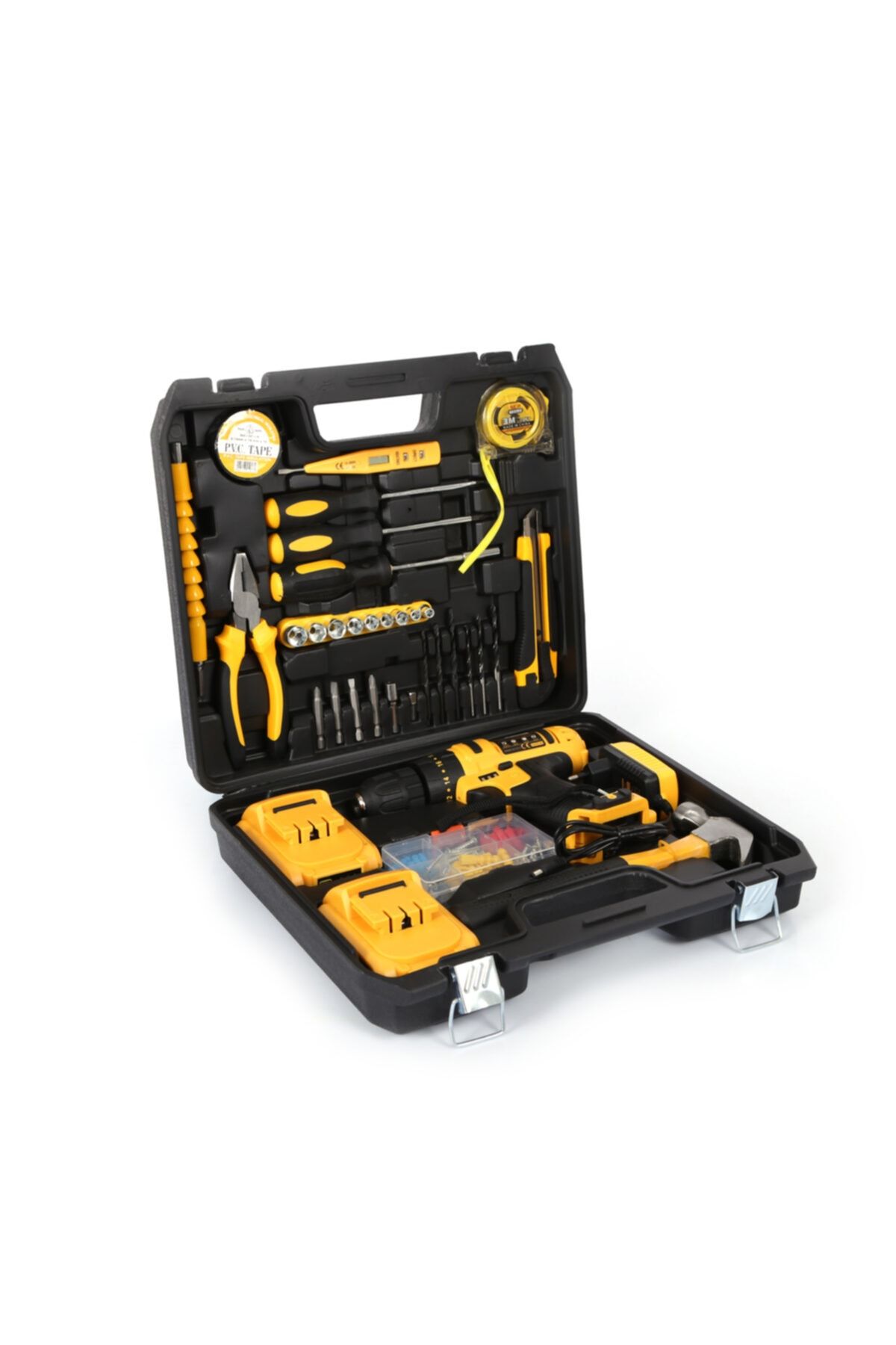 BÖHRER 24v 30 Parça Full Setli Çift Bataryalı Metal Şanzımanlı Darbeli Şarjlı Matkap Cordless Impact Drill