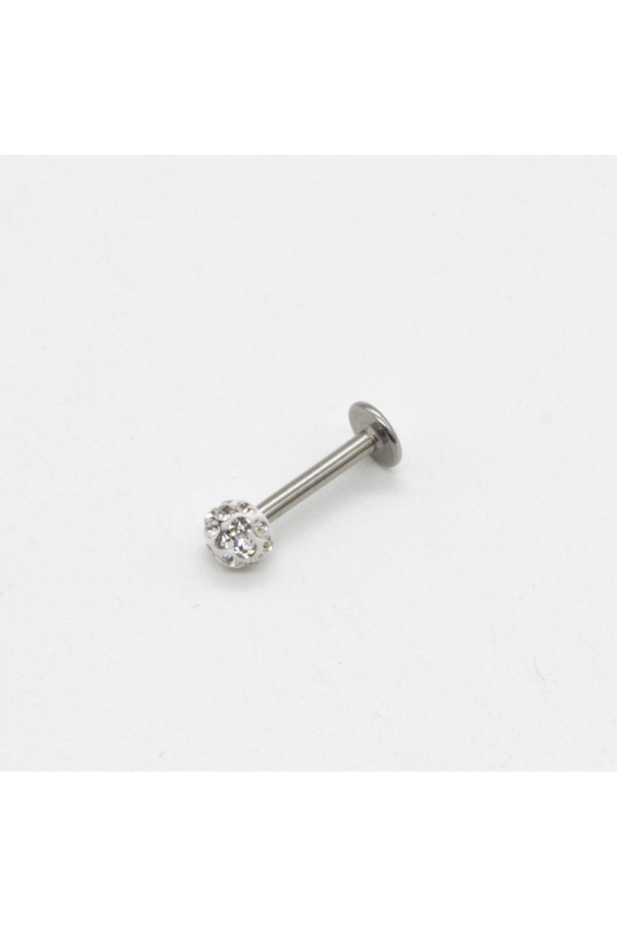 ROZA ACCESSORIES Cerrahi Çelik (beyaz) Zirkon Taşlı; Kıkırdak, Dudak, Burun, Septum, Tragus Piercing.