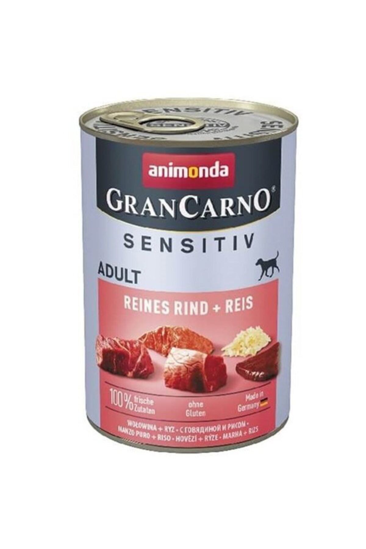 Animonda Gran Carno Sensitive Sığır Etli Ve Pirinçli Yetişkin Köpek Konservesi 400 gr