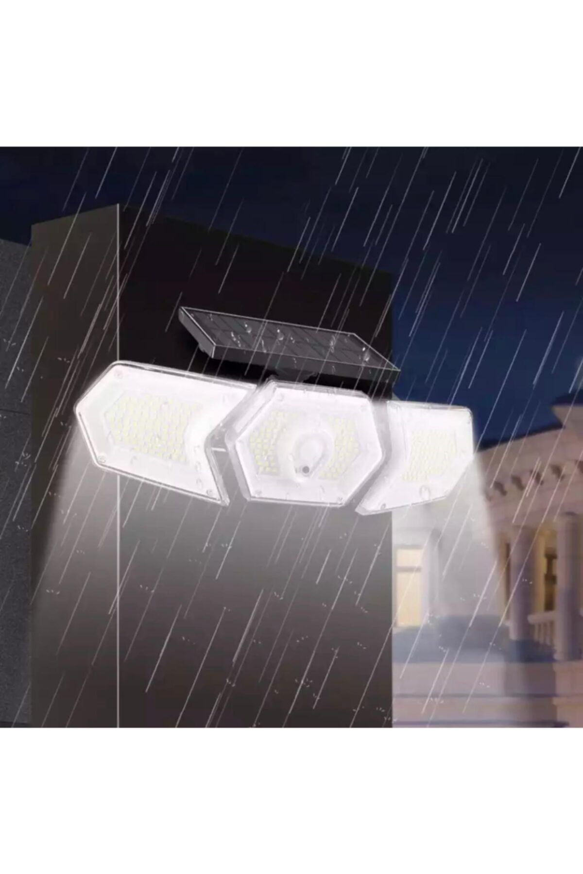 Durbuldum Solar Güneş Enerjili Geniş Açılı Çift Kanatlı 254 Ledli 3 Modlu Bahçe Lambası