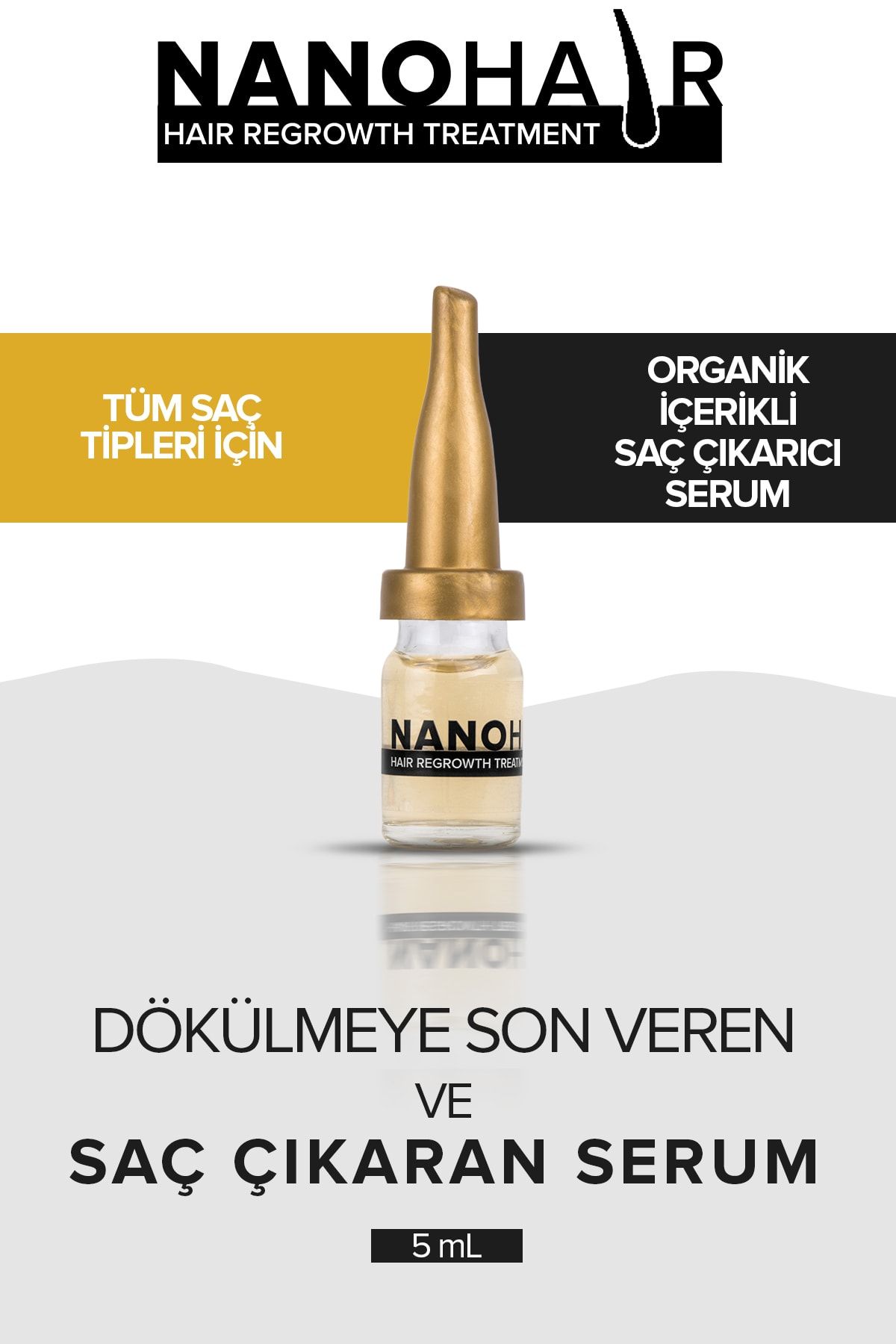 Nano Hair by Bubbly Dökülme Karşıtı Saç Serumu 1 Set 10 x 5 ml Serum