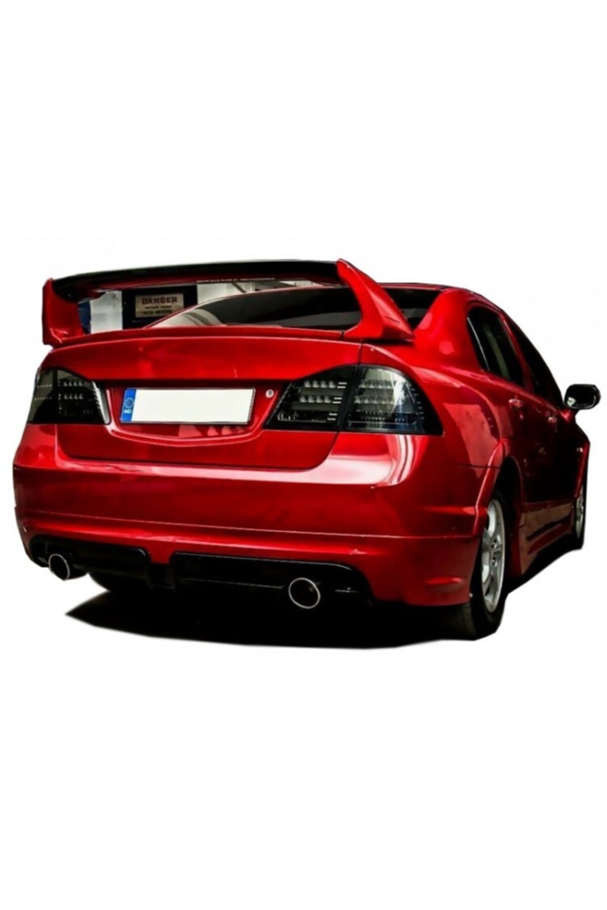 NilparTuning Civic Fd6 Mugen Rr Sağ Sol Çift Çıkış Arka Tampon Eki 2006-2011