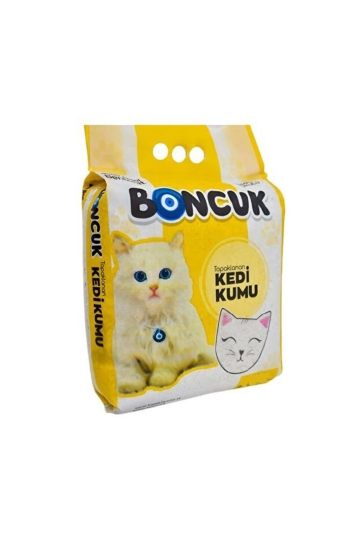 Boncuk Papatya Kokulu Ince Taneli Topaklanan Kedi Kumu 5 Lt