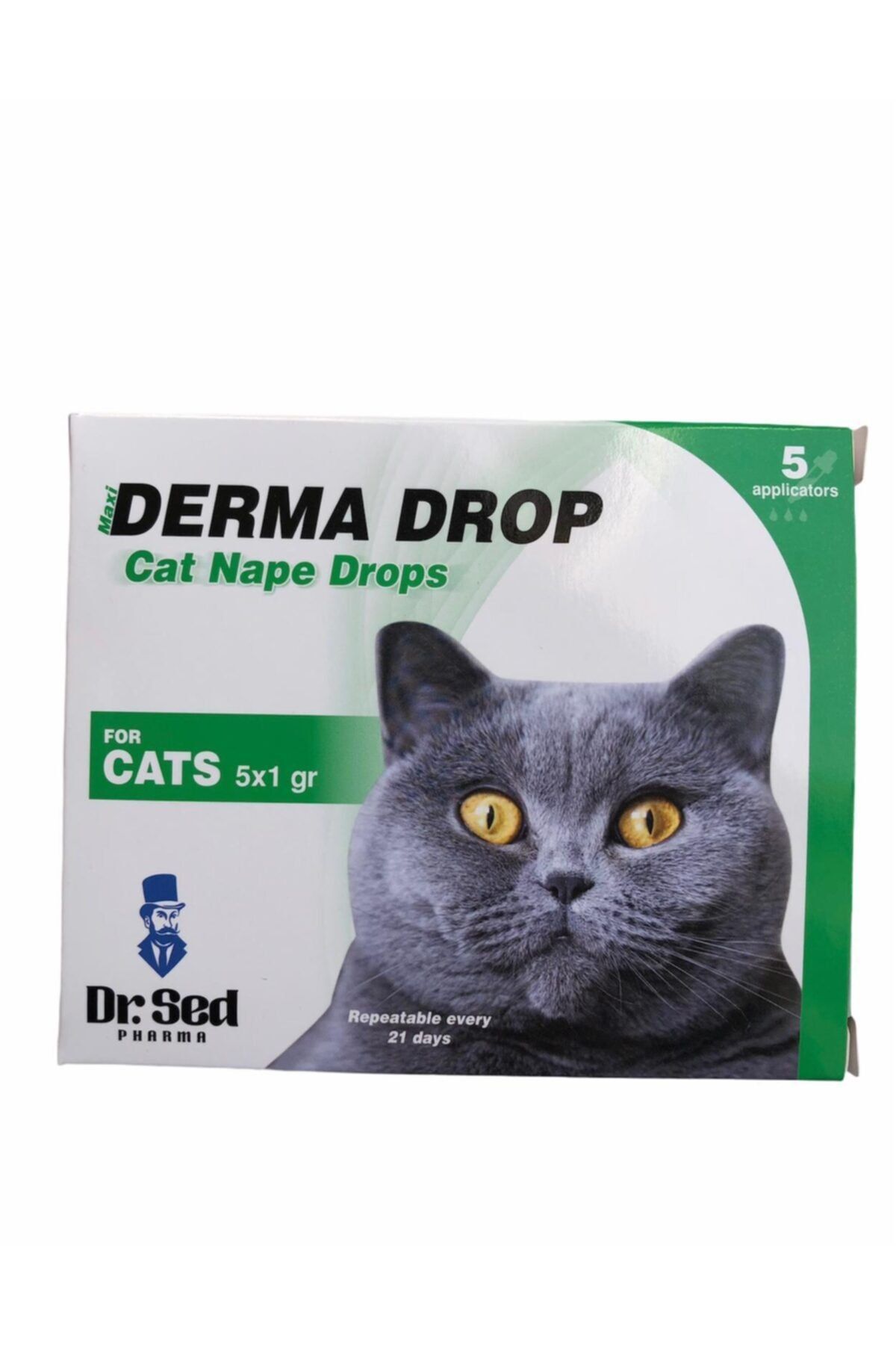 Dr Sed Pharma Maxi Derma Drop Kedi Ense Damlası 5 Tüp X 1 Gr