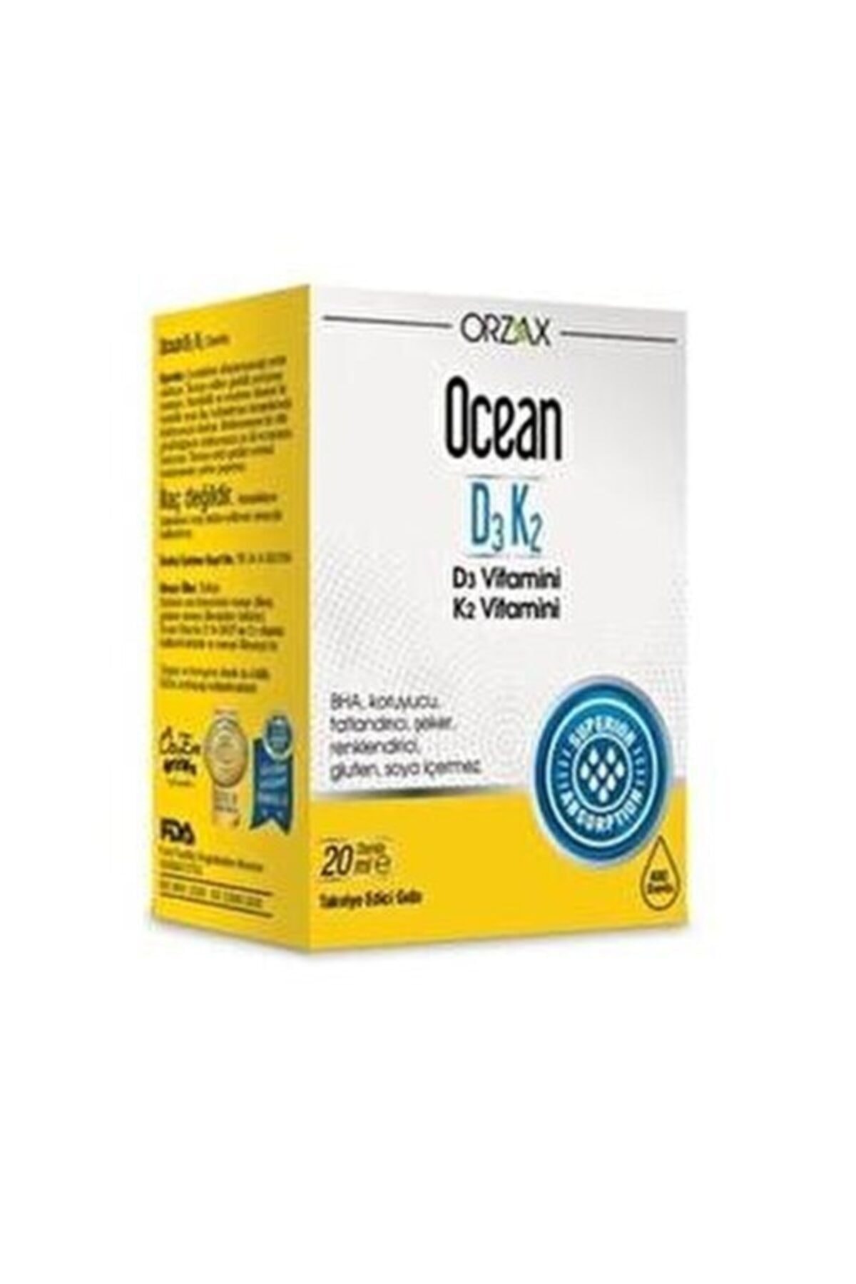 Ocean Orzax D3k2 20 Ml Damla