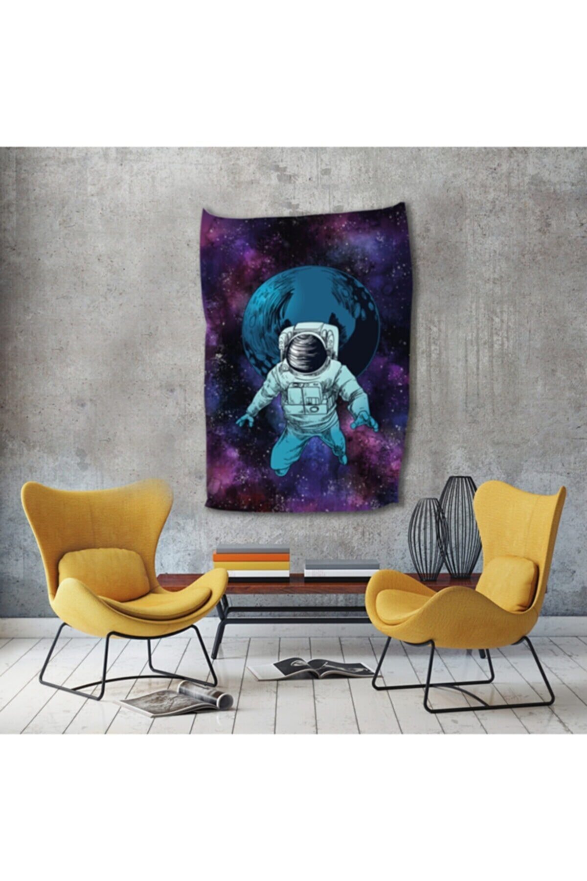 dessan home Astronot Kare Duvar Halısı