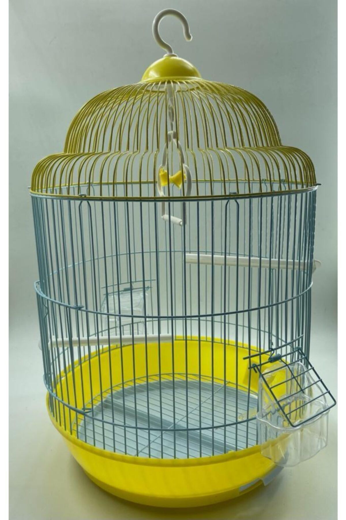 BirdLife A9003 Boyalı Silindir Kuş Kafesi Sarı 133,5x53cm