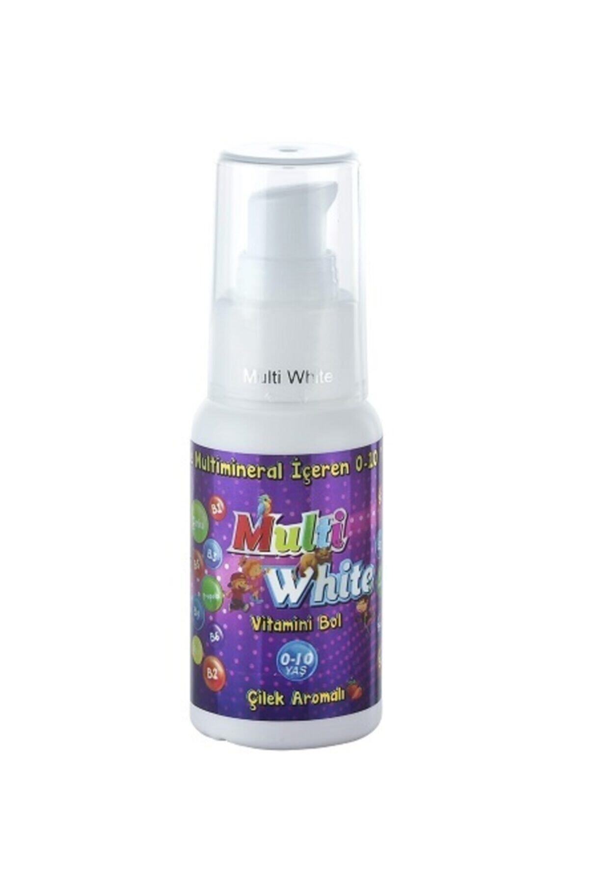 Multi White Multivitamin Ve Multimineral Içeren Çilek Aromalı Çocuk Diş Macunu 50 ml