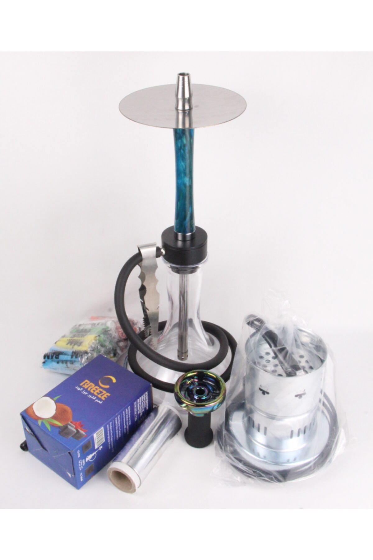 Daghediyelik Çelik Nargile Takımı Her Şey Dahil Set