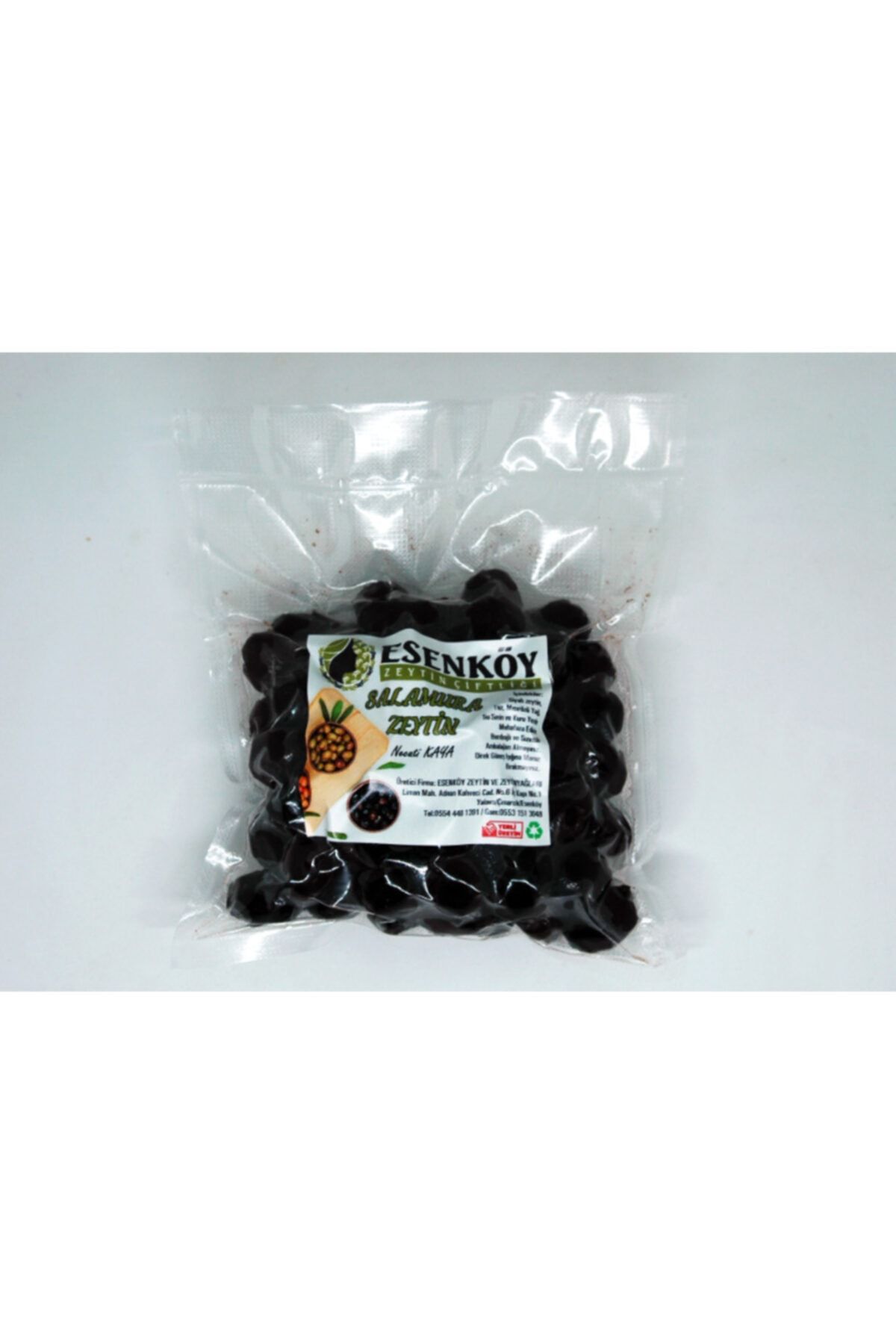 Esenköy Zeytin Çiftliği Vakumlu Salamura Siyah Zeytin 500gr