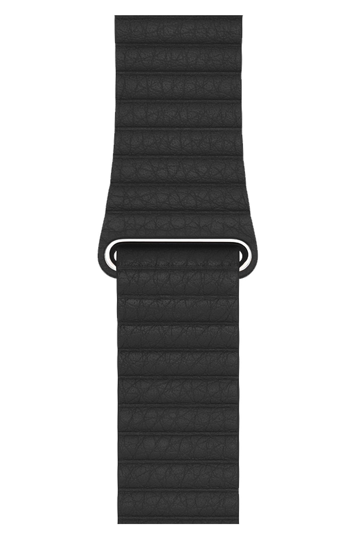 Fibaks Apple Watch 2 3 4 5 6 7 Se Nike 42 44 45mm A+ Kalite Kordon Kayış Bileklik Leather Deri Loop