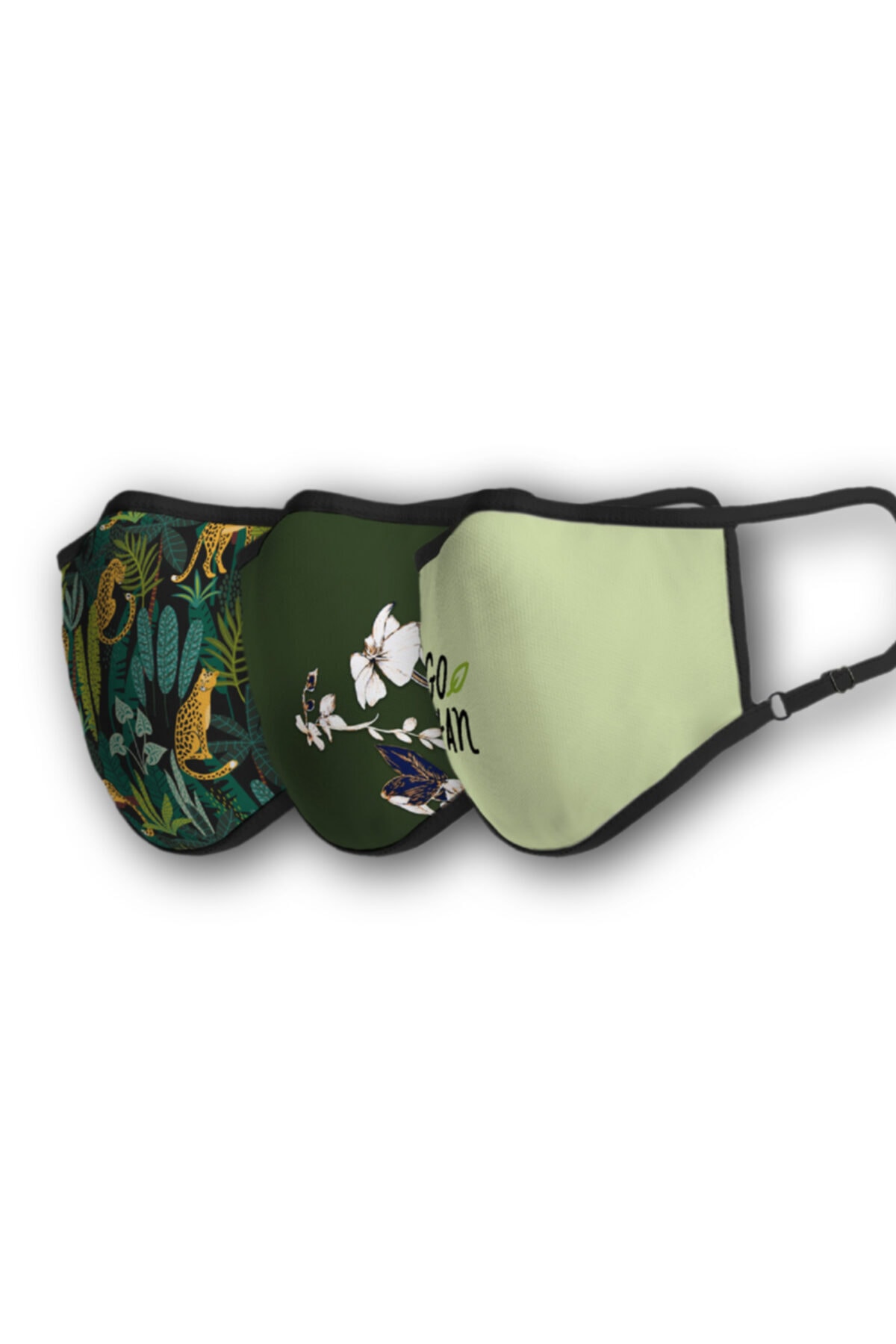 Circles 3'lü Yıkanabilir Maske Paketi(jungle-dried Flowers-go Vegan)