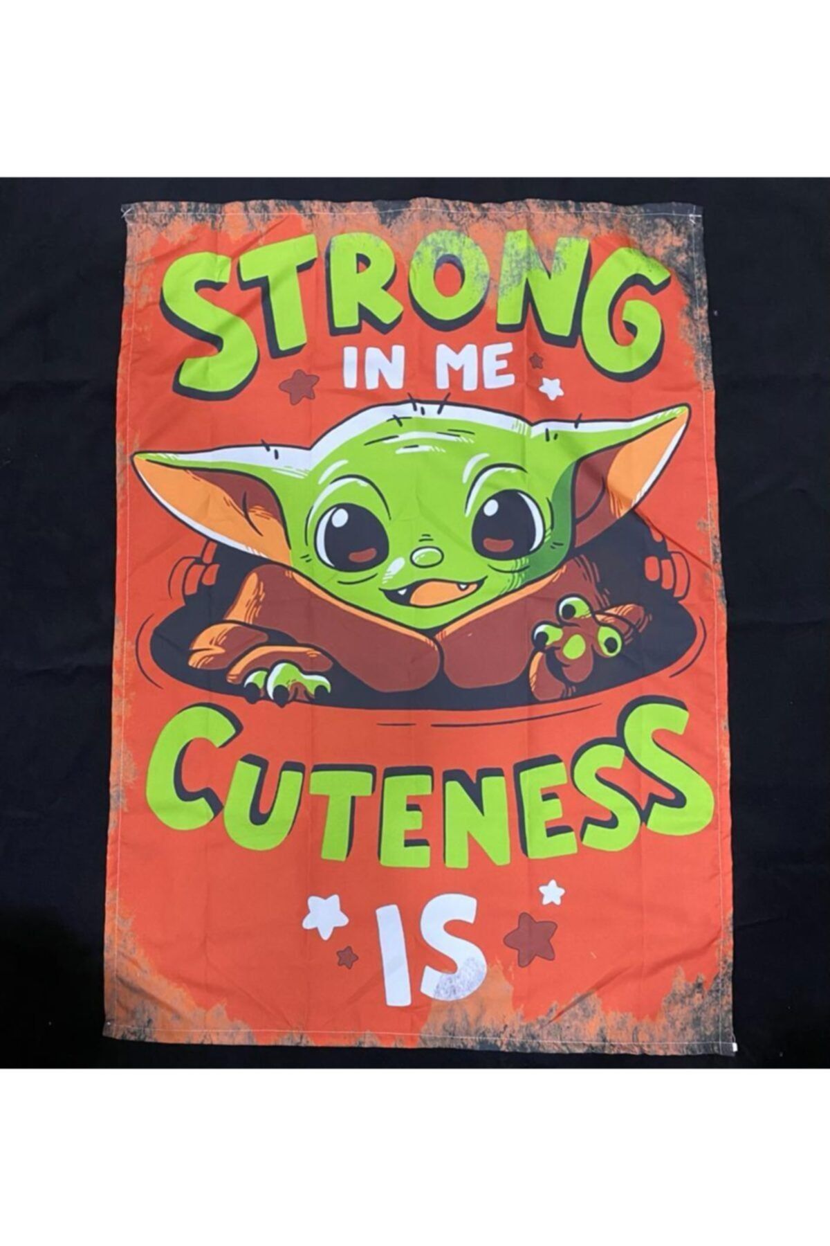 ZID Star Wars Bebek Yoda Kumaş Poster Duvar Halısı 70x100 Cm