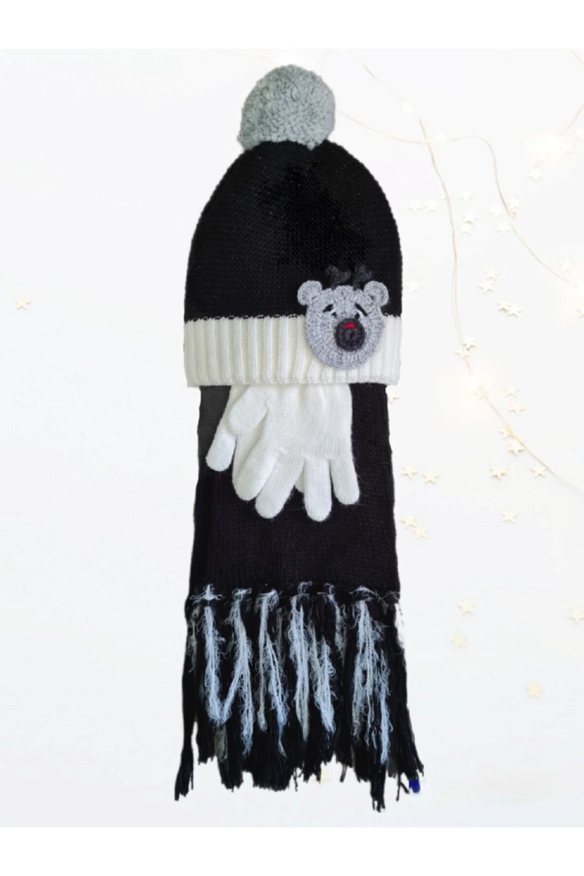 by.accessoriess Çocuk Atkı Bere Eldiven Takımı