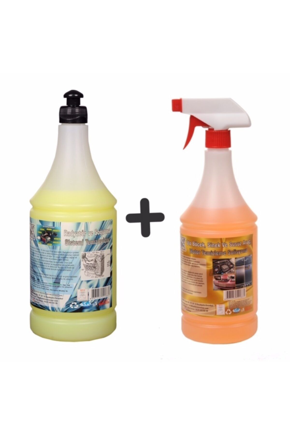 Dtx Kimya Oto Kalorifer Ve Petek Temizleme Ilacı (solventli) 1 Lt & Susuz Motor Temizleme Spreyi 1 Lt