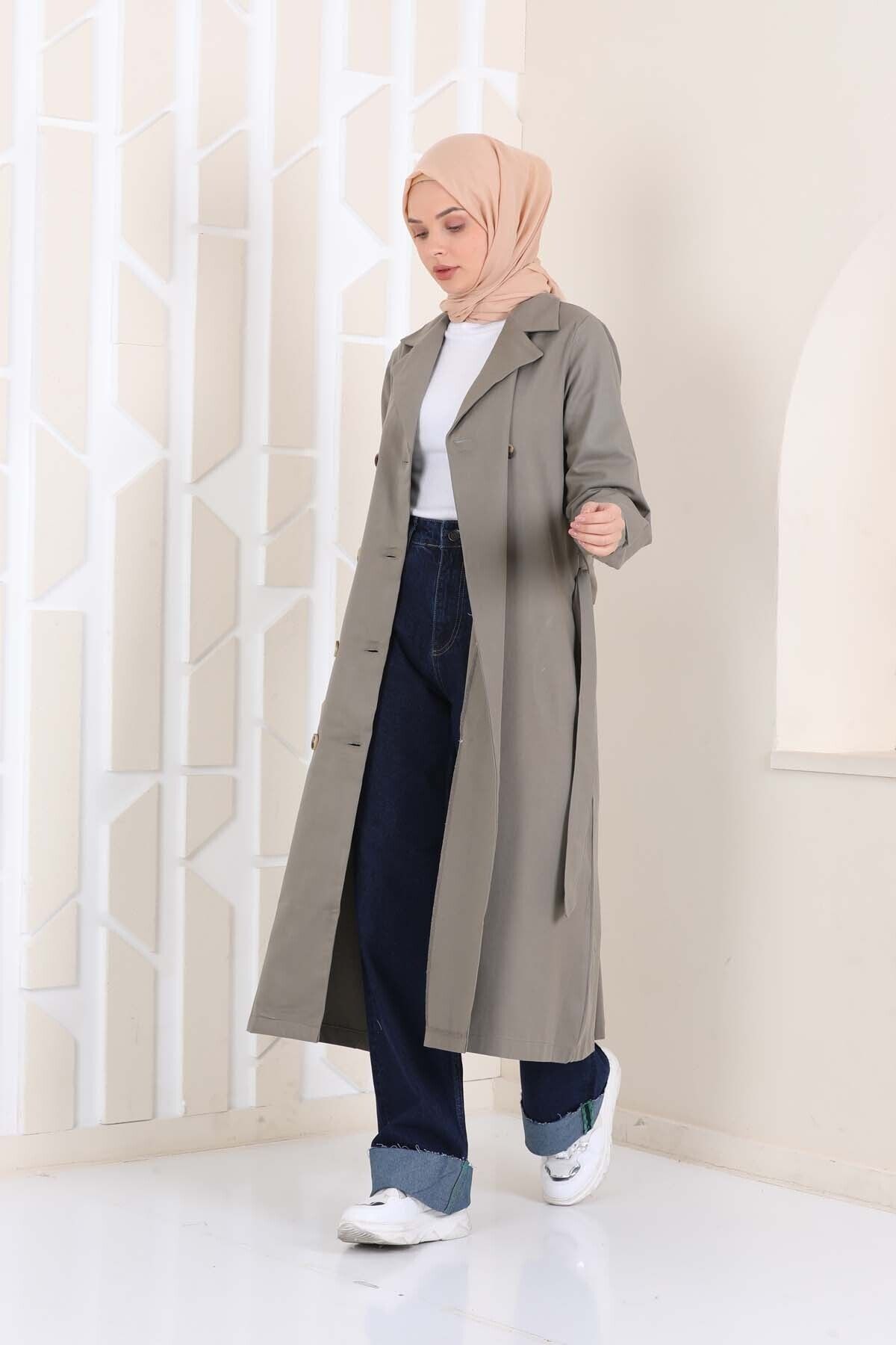AYRİN MODA Gabardin Trençkot