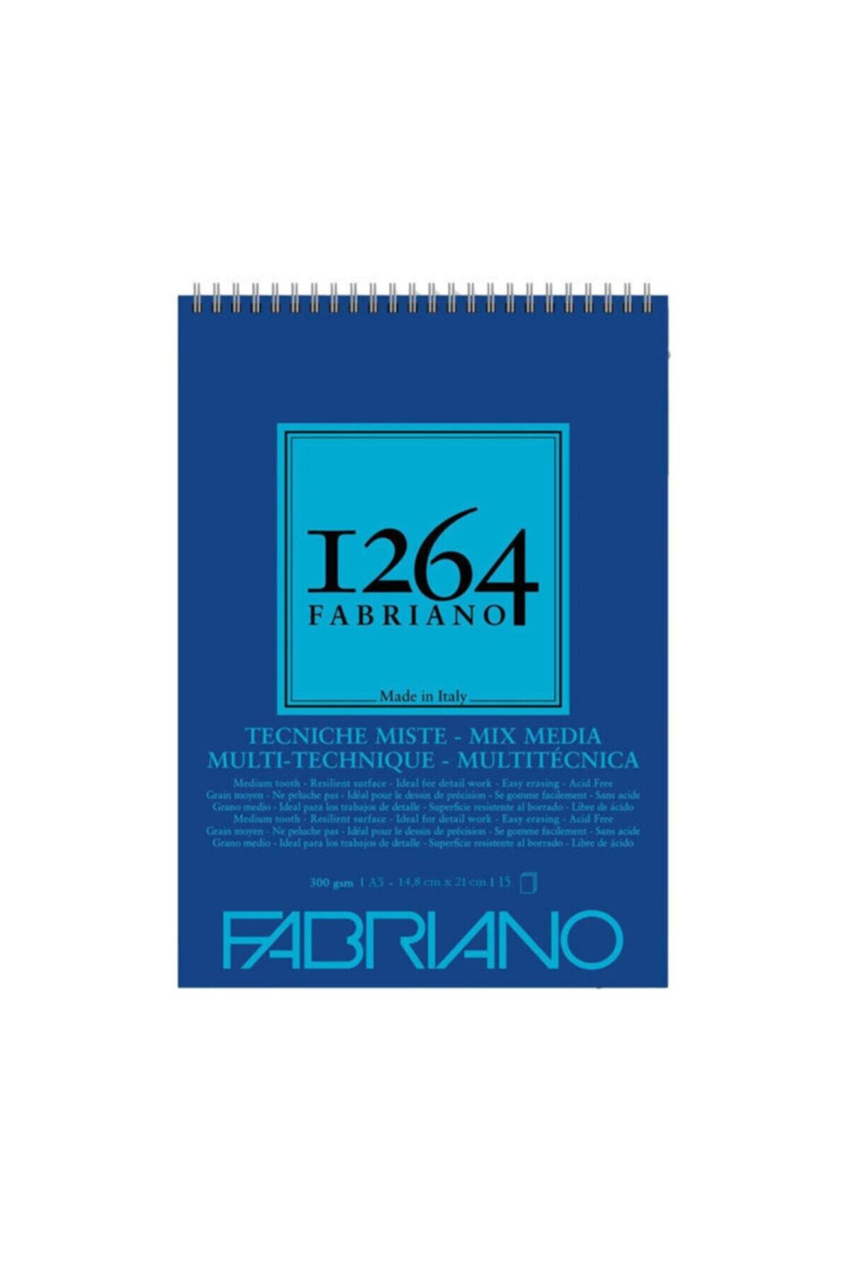 Fabriano 1264 Mix Media Üstten Spiralli Çok Amaçlı Eskiz Çizim Defteri 300 Gr. A5 15 Yp.