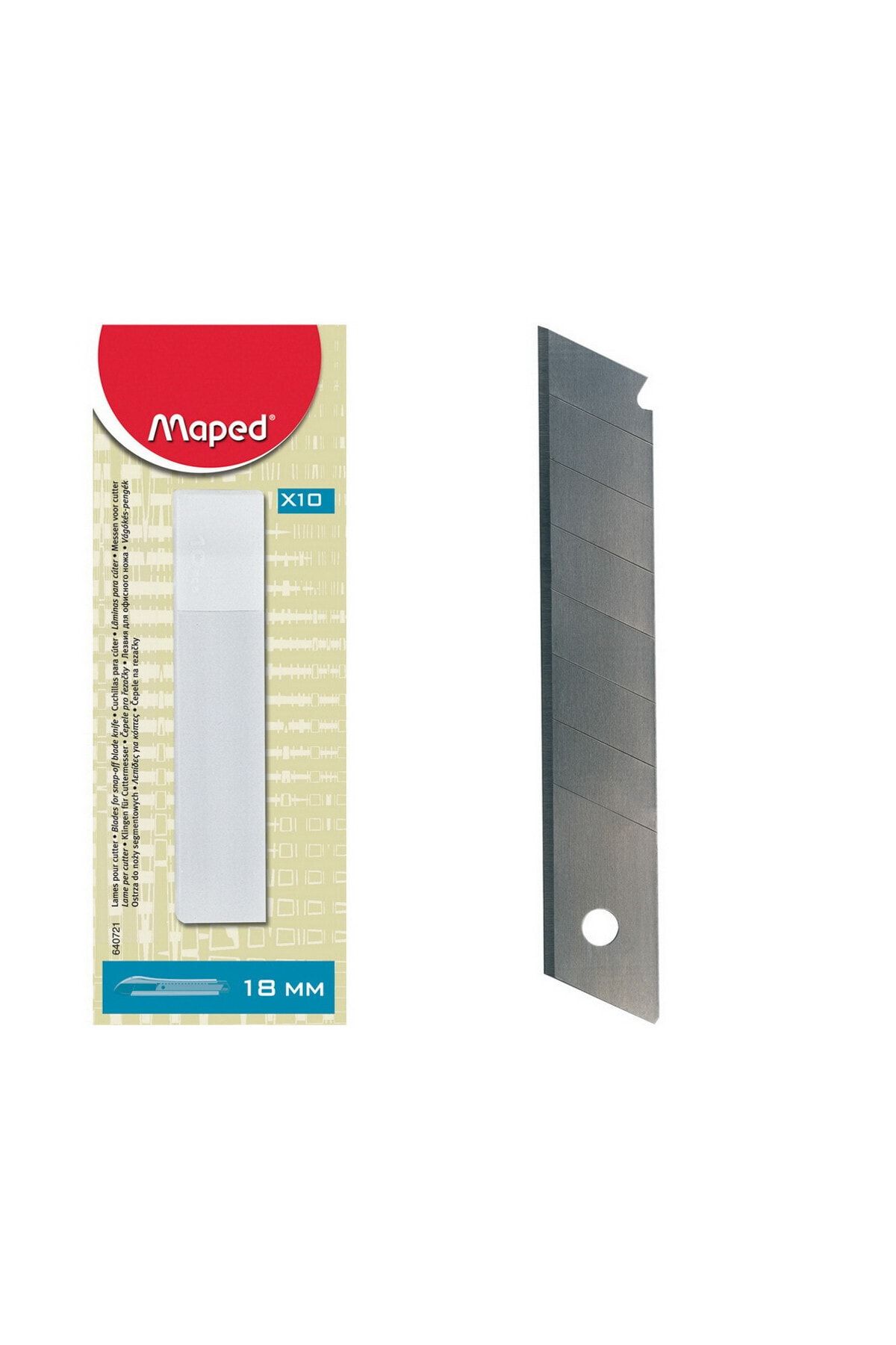 Maped 640721 18 Mm Maket Bıçağı Yedeği 10 Lu