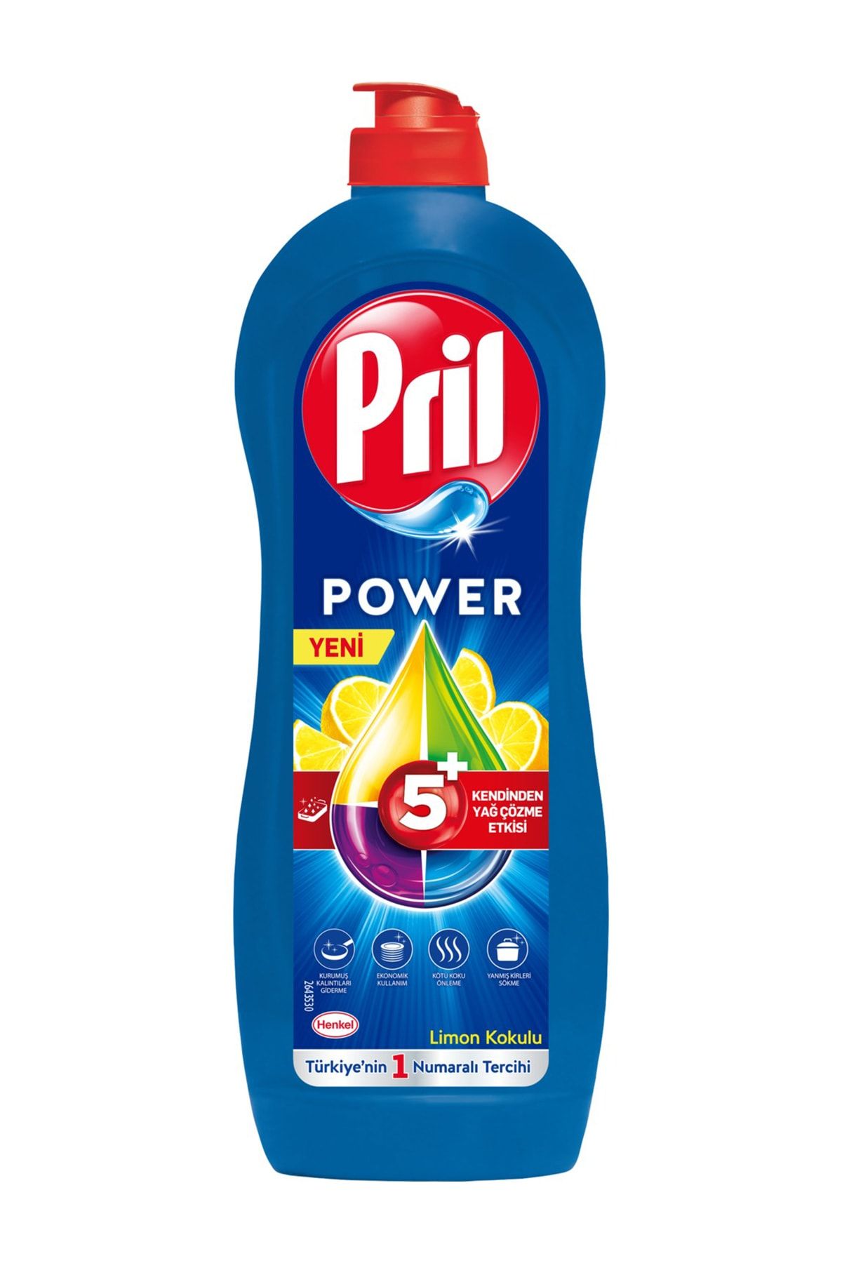 Pril Power 5+ Etki Sıvı Elde Bulaşık Yıkama Deterjanı Limon 675 gr