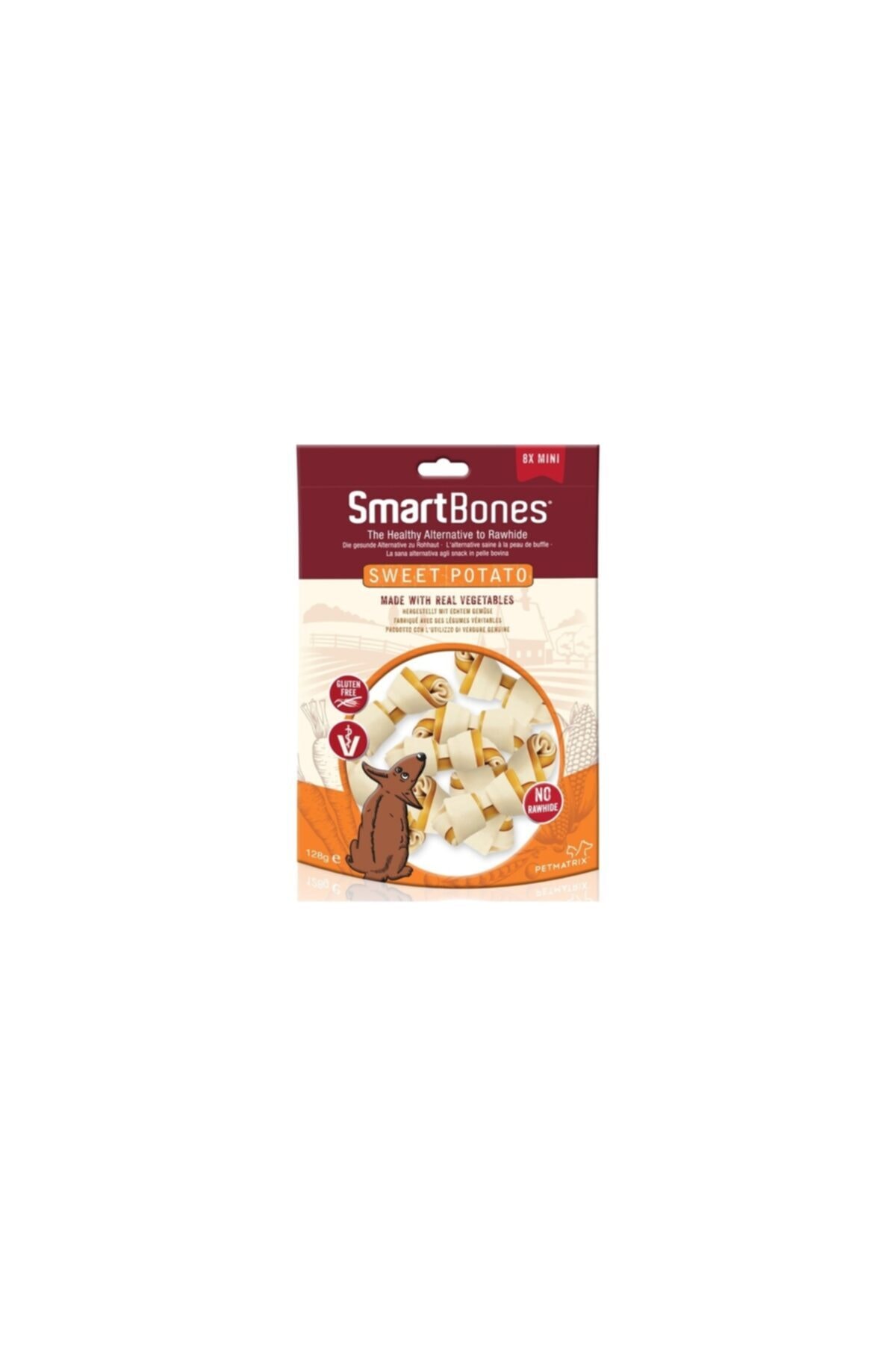 SmartBones Tavuk Ve Tatlı Patatesli Mini Düğüm Kemik Köpek Ödülü 128 Gr