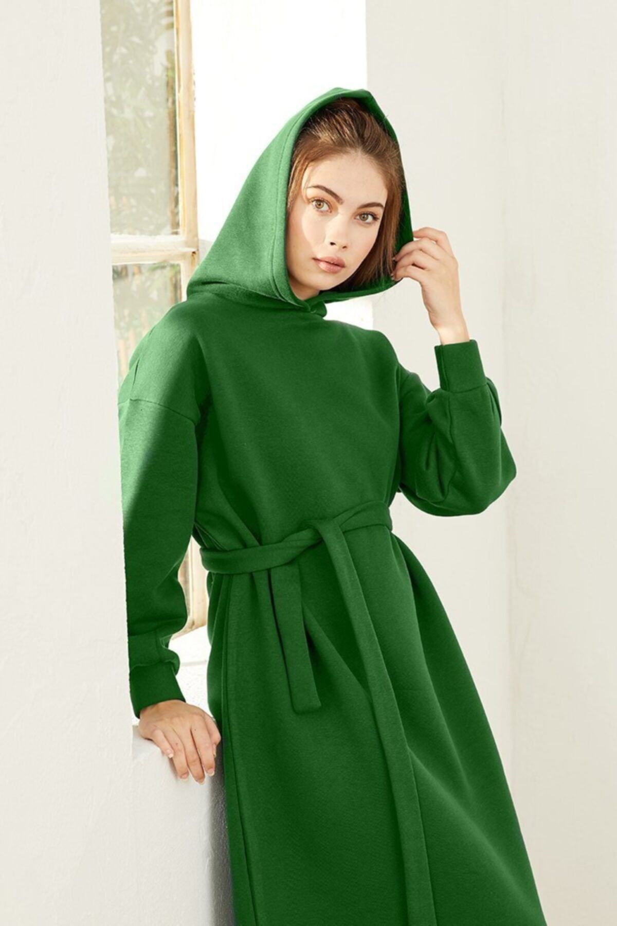 Ceylan Otantik Yeşil Polarlısweat Elbise