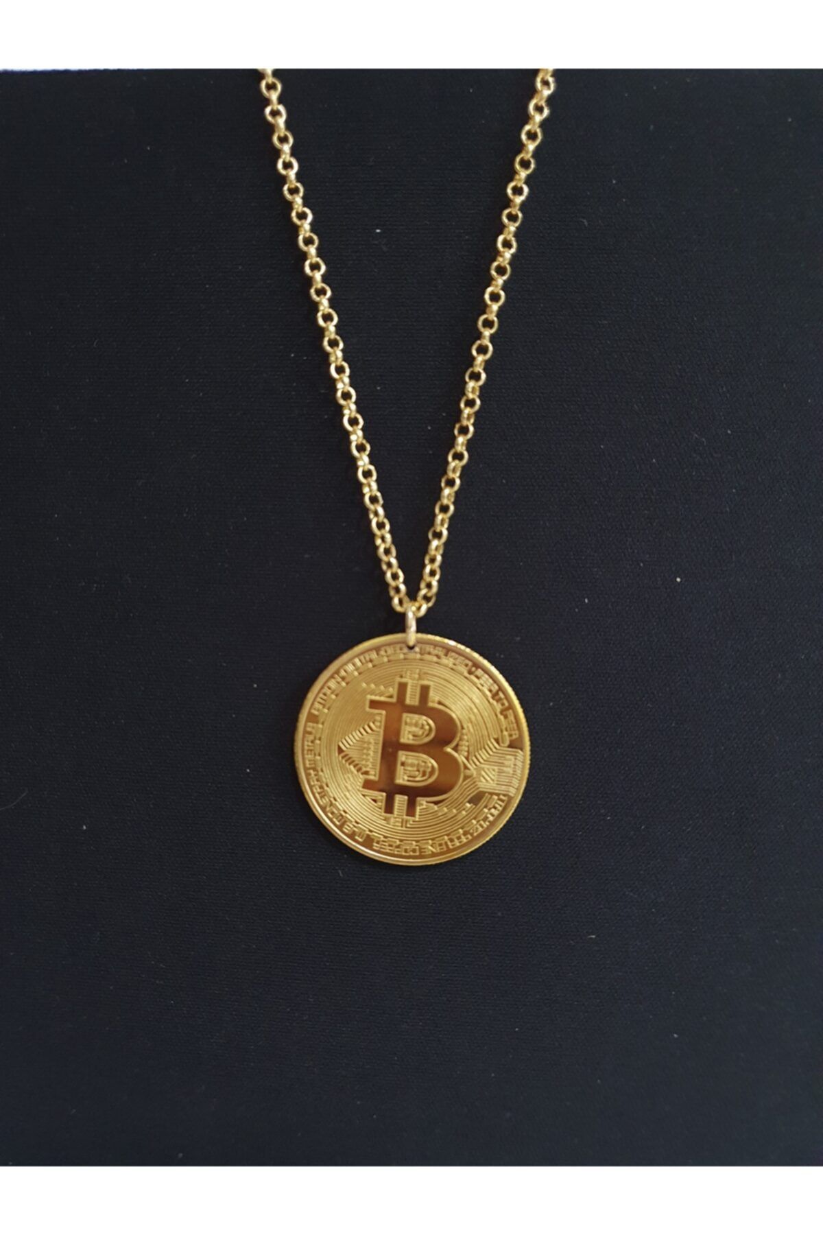 ERKEK KOLYE STORE Bitcoin Kolyesi Çelik