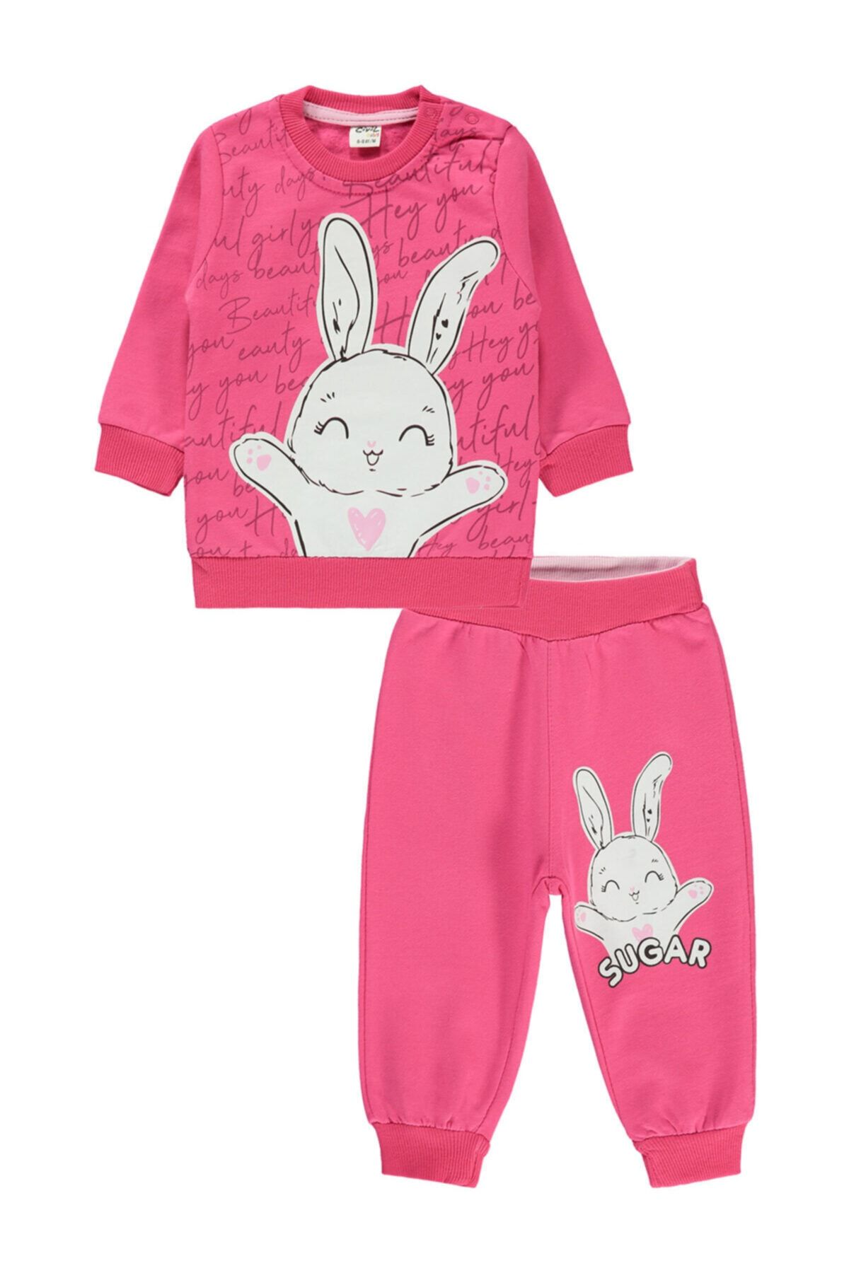 Civil Baby Kız Bebek Takım 6-18 Ay Fuşya