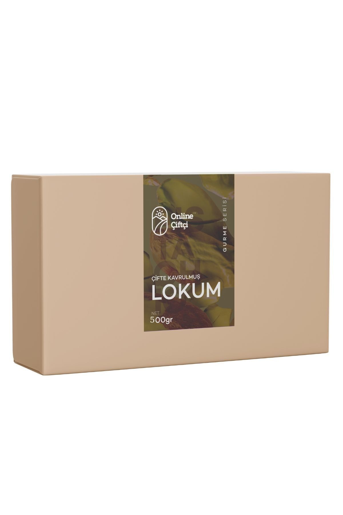 OnlineÇiftçi Antep Fıstıklı Çifte Kavrulmuş Lokum 500gr