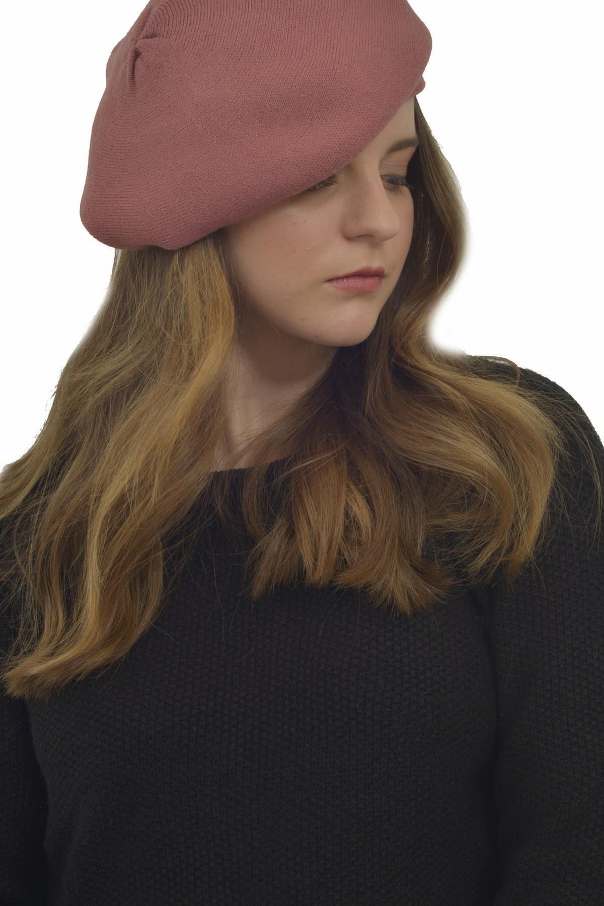 LABALABA KADIN BERET MODEL GÜL KURUSU ŞAPKA
