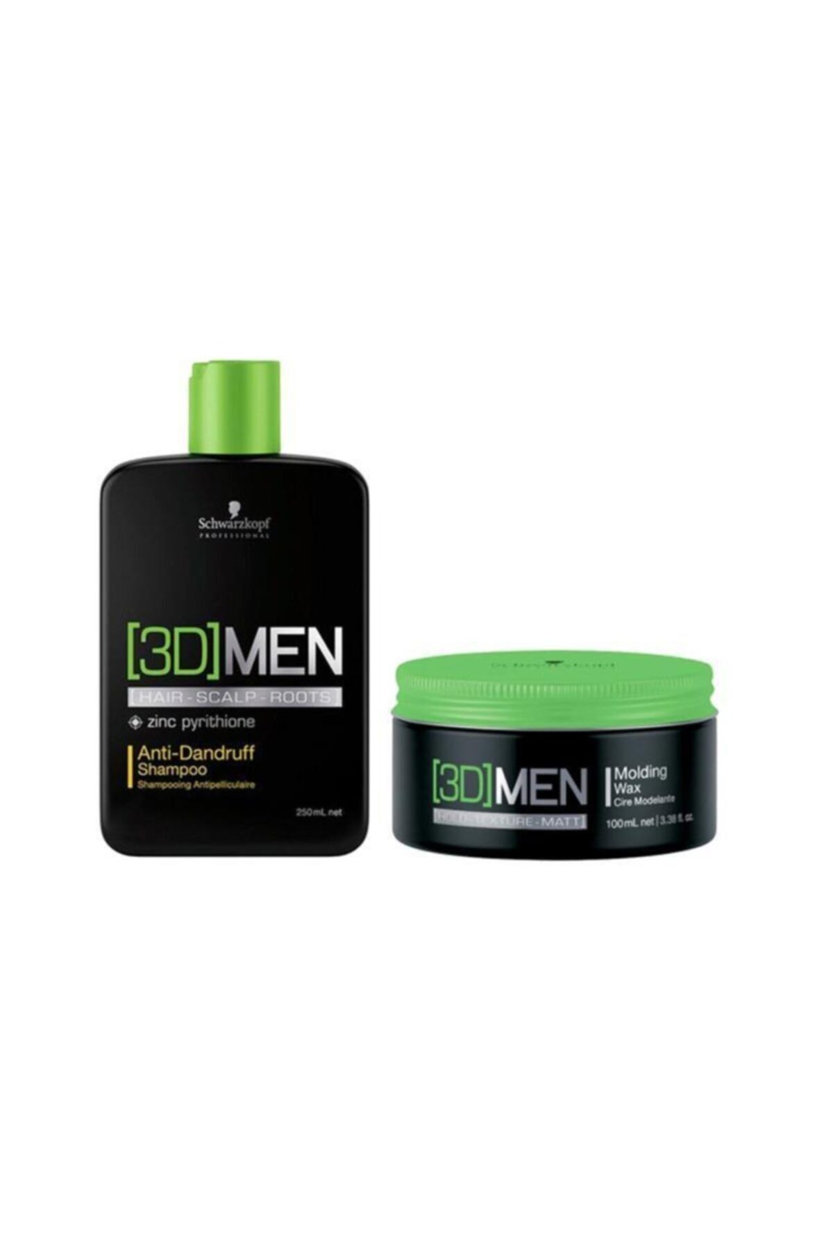 SCHWARZKOPF HAIR MASCARA Schwarzkopf 3d Men Anti-dandruf Şampuan 250 ml+schwarzkopf 3d Men Molding Wax 100 ml