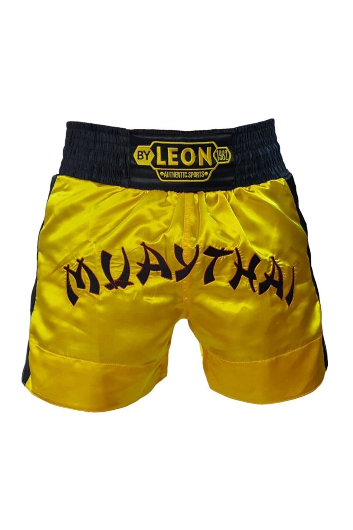 By Leon 1982 Unisex Sarı Muay Thai Ve Kick Boks Antrenman Şortu