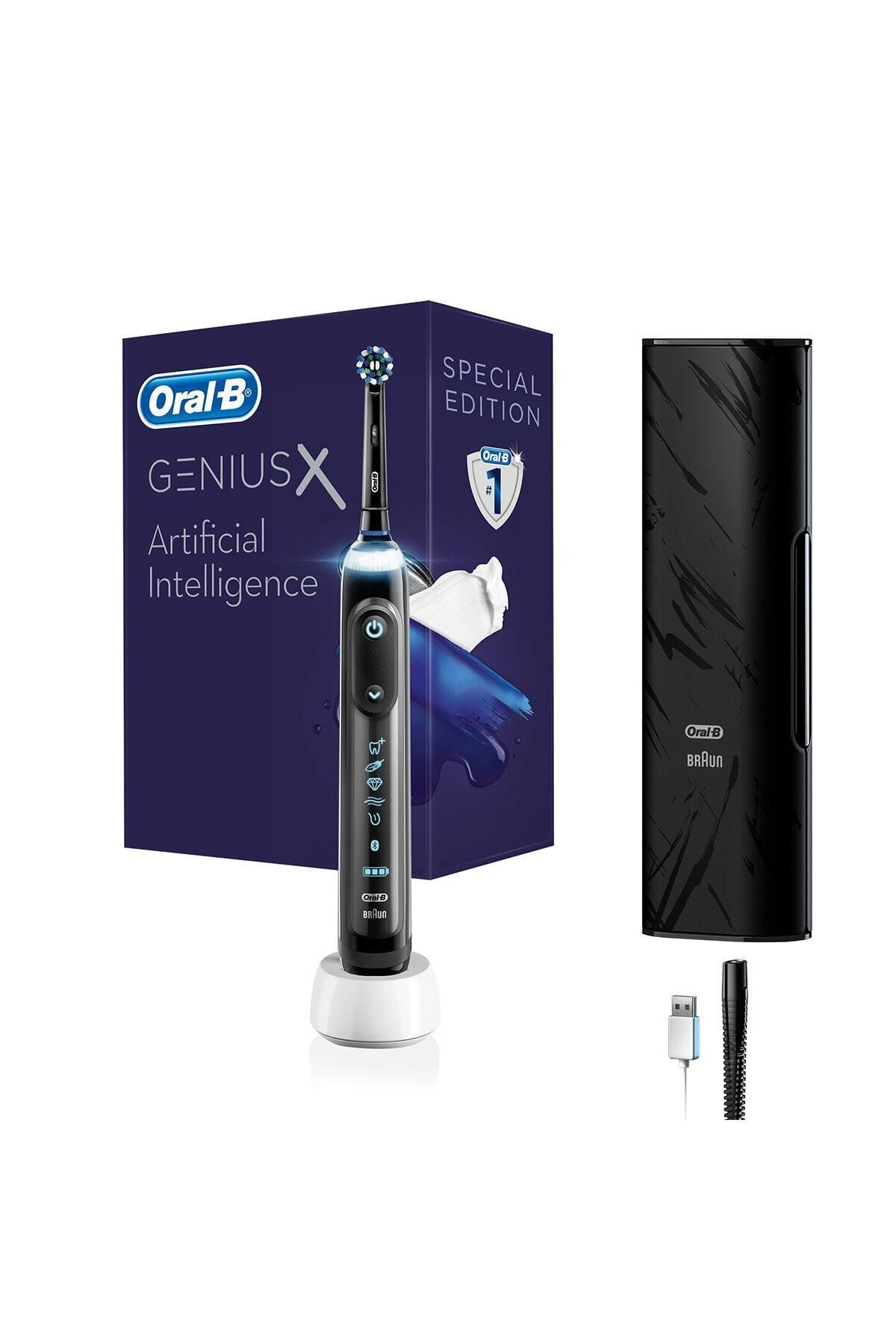 OralB Genius X Aı Art Of Brushing Black Şarj Edilebilir Diş Fırçası