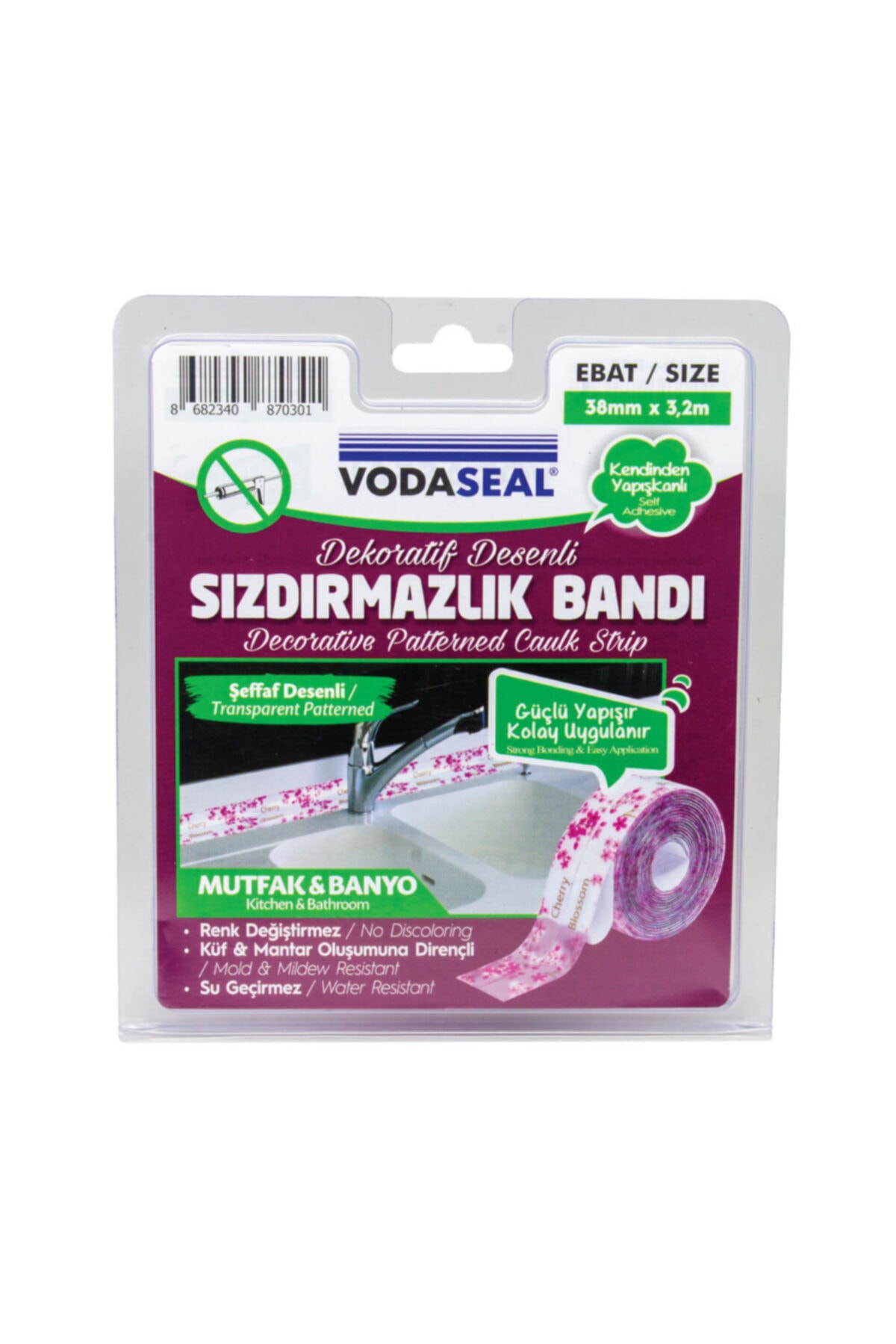 Vodaseal Dekoratif Desenli Sızdırmazlık Bandı R03 38mm X 3,2m