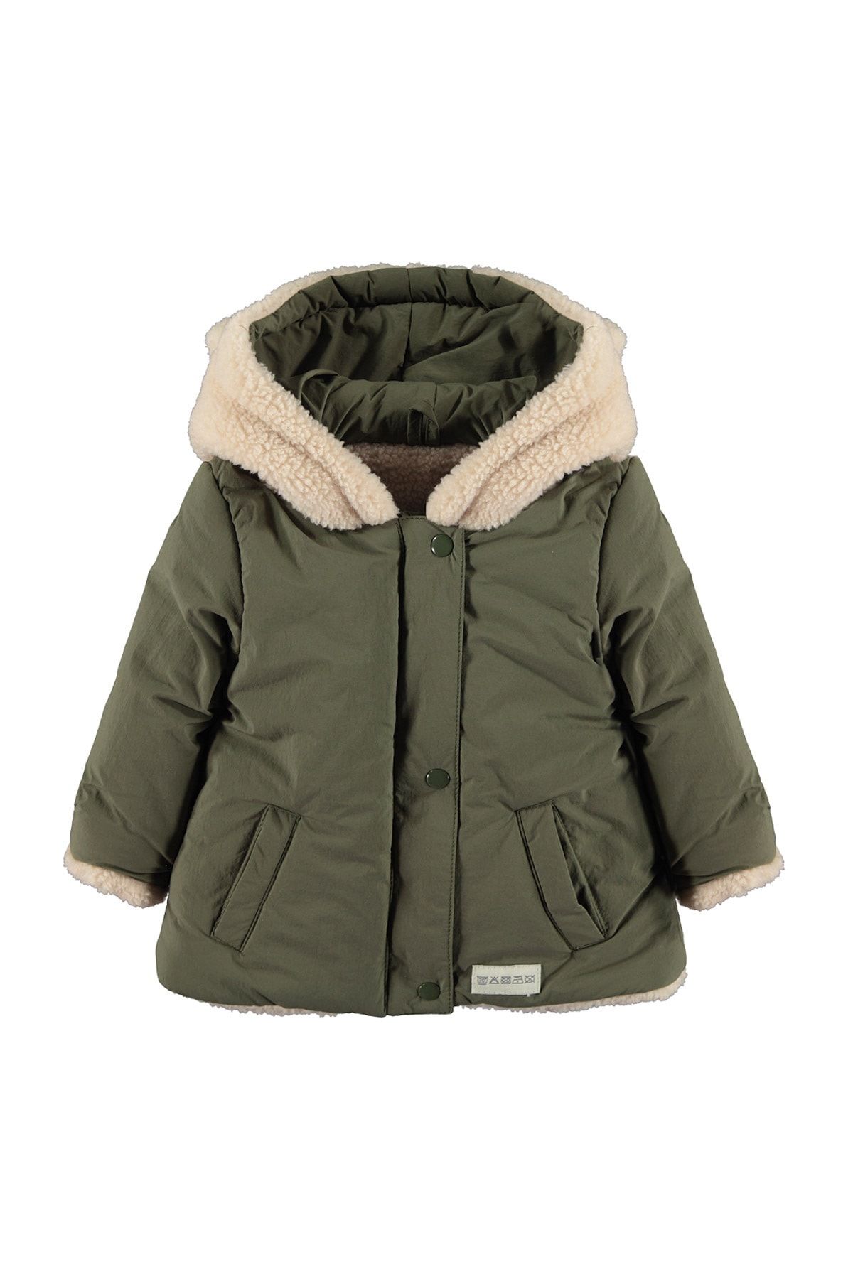 civil baby kiz bebek kapusonlu mont 6 18 ay haki fiyati yorumlari trendyol