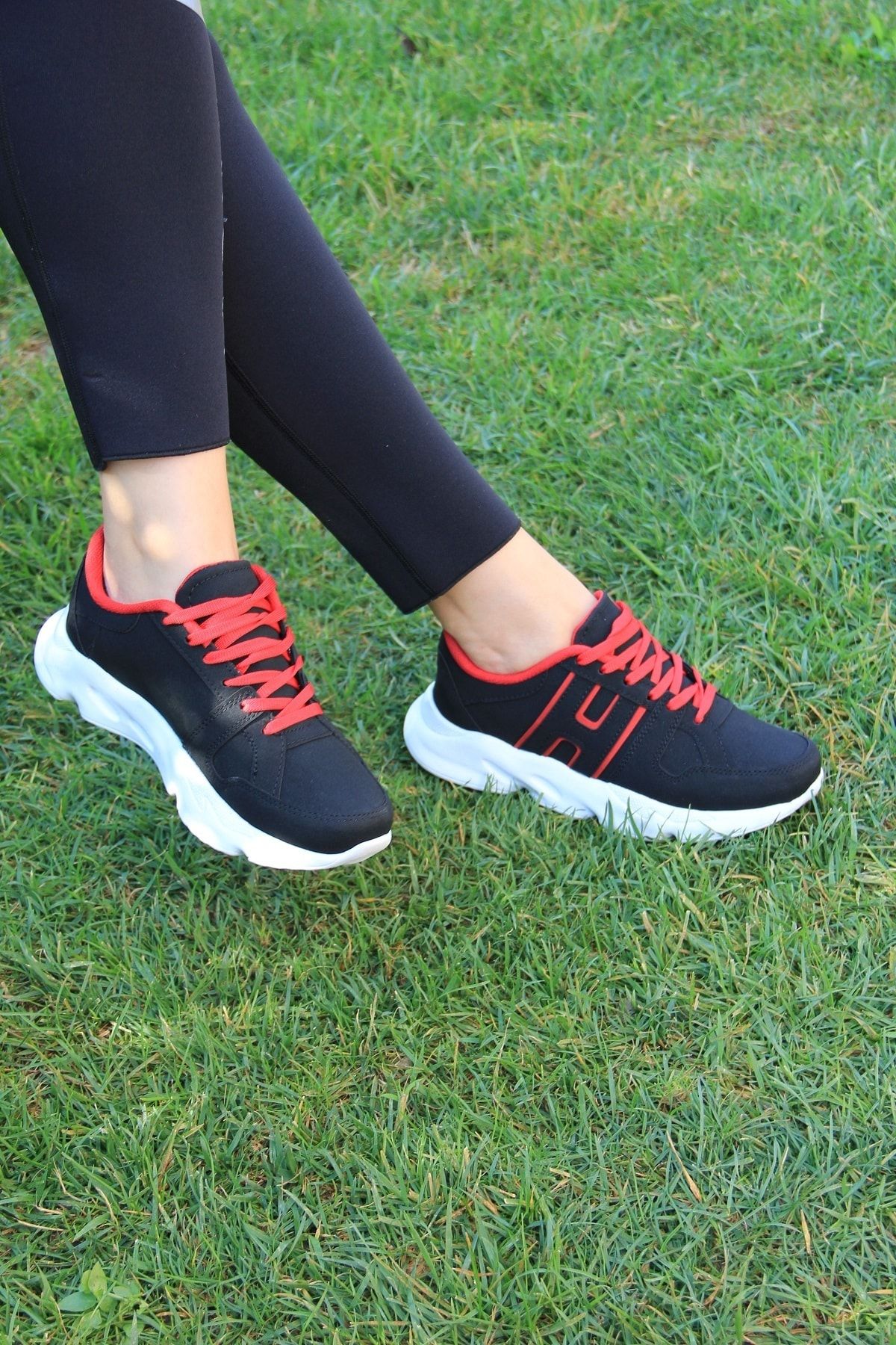 Hotan Siyah Kırmızı Unisex Sneaker