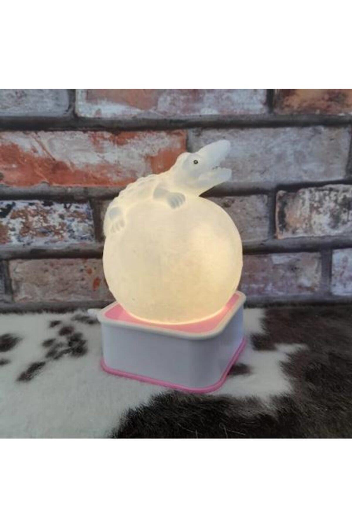 Hd Marketim Dokunmatik Sese Duyarlı Renk Değiştiren Timsah Led Lamba Mavi