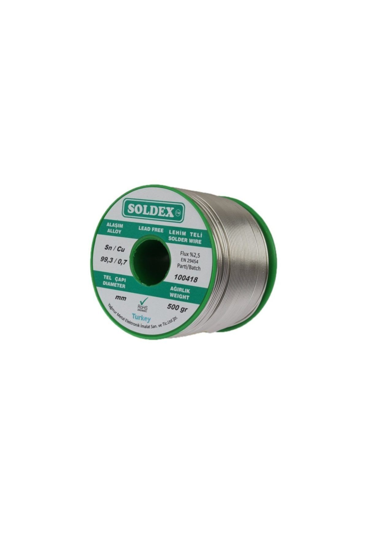 Soldex 0.75mm 200gr Kurşunsuz Lehim Teli Sn 99.3 Cu 0.7