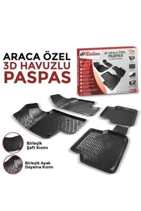 Fiat Doblo 2001 2002 2003 2004 2005 2006 2007 2008 2009 Model 3d Havuzlu Paspas Image 2