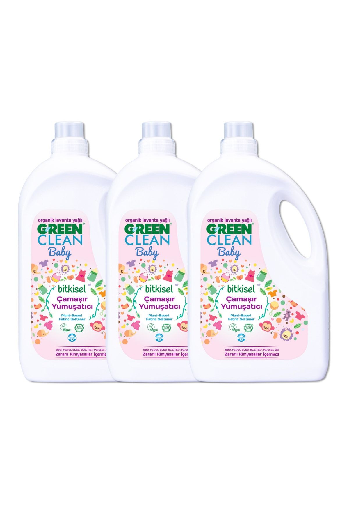 Green Clean Organik Lavanta Yağlı Baby Bitkisel Yumuşatıcı 2,75lt 3'lü