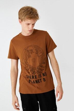 Koton Erkek Deve Tüyü  T-Shirt 1KAM11130CK